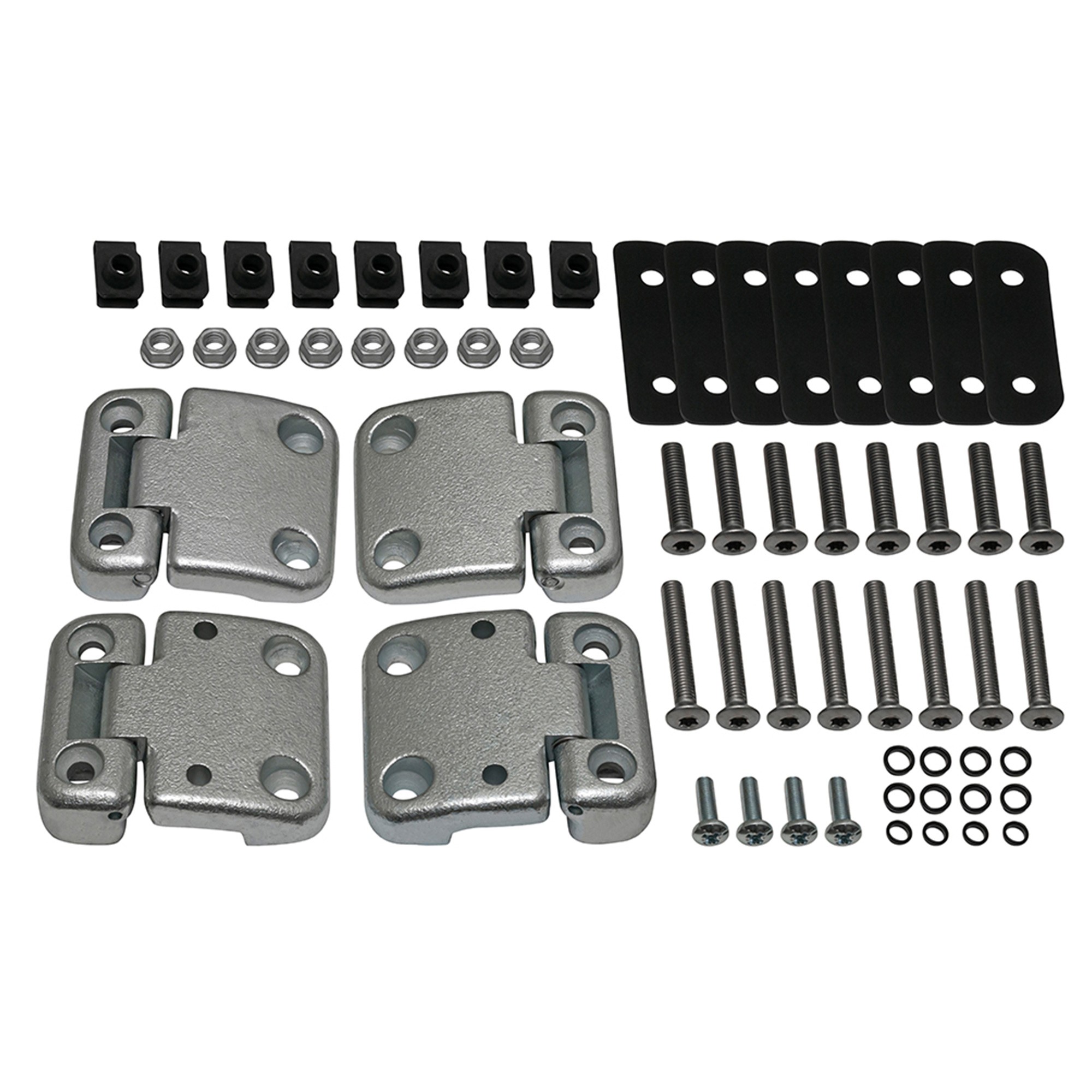 Hinge Kit Zinc Plated Inc Fixings Defender 90/110 Front