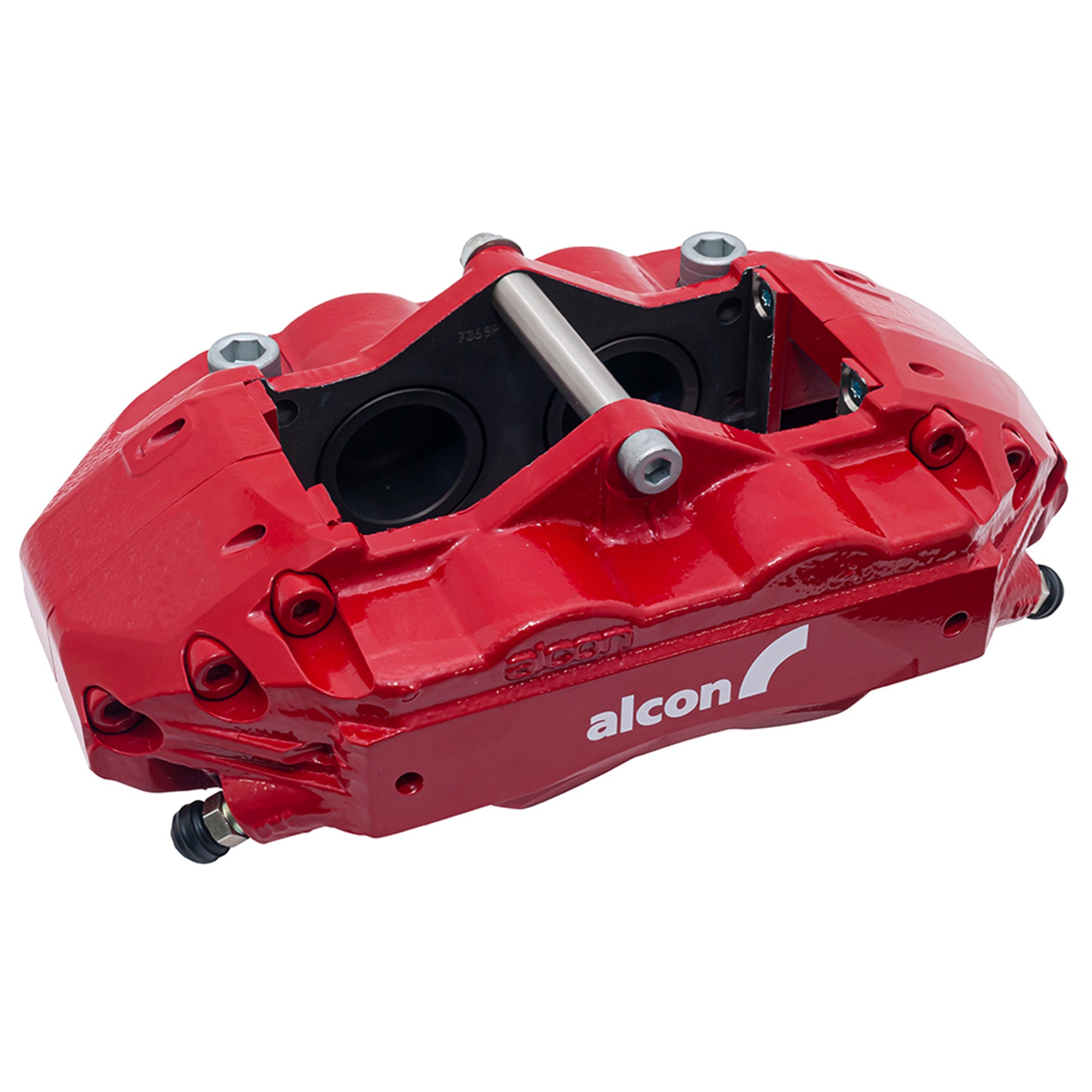 Alcon 4 Piston Front Disc Caliper Kit - Defender 16" Wheels - Red