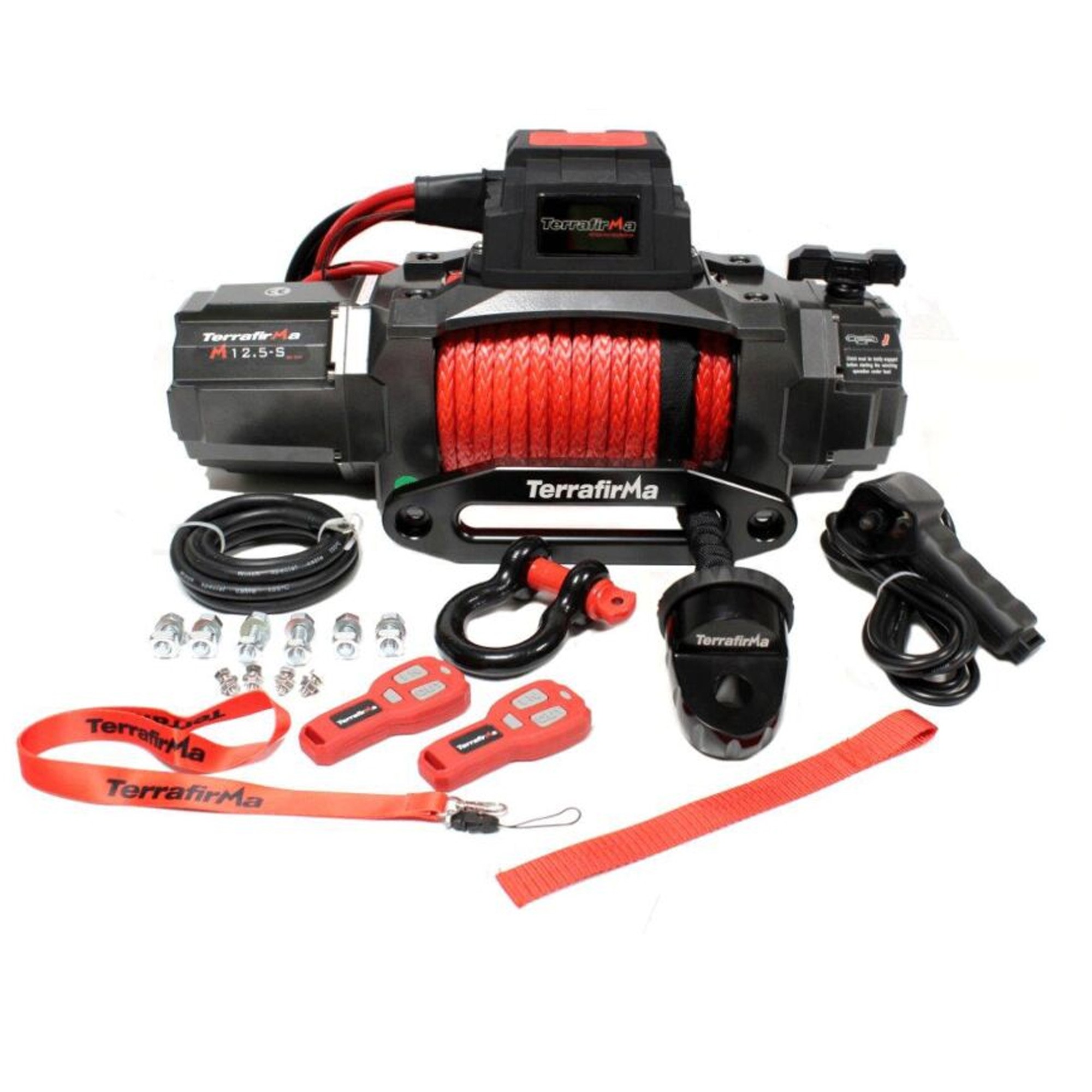 Terrafirma M12.5S 12V Winch with Synthetic Rope and Wireless - TF3320