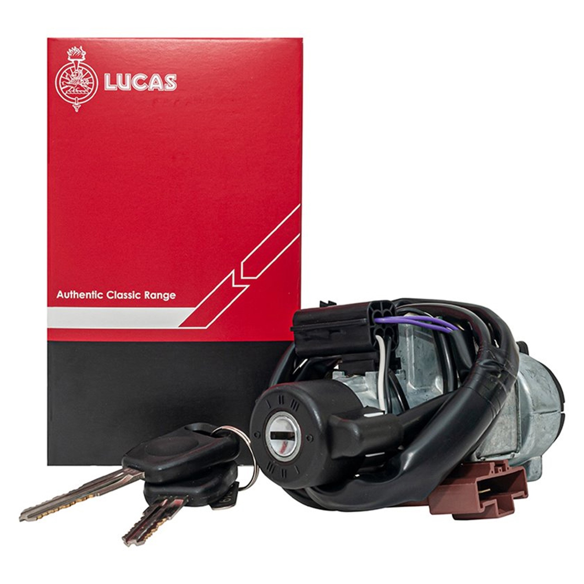 Lucas Steering Column Lock 90-110 Diesel 2.5 NA Diesel and 2.5 Turbo Diesel Red and Black Box