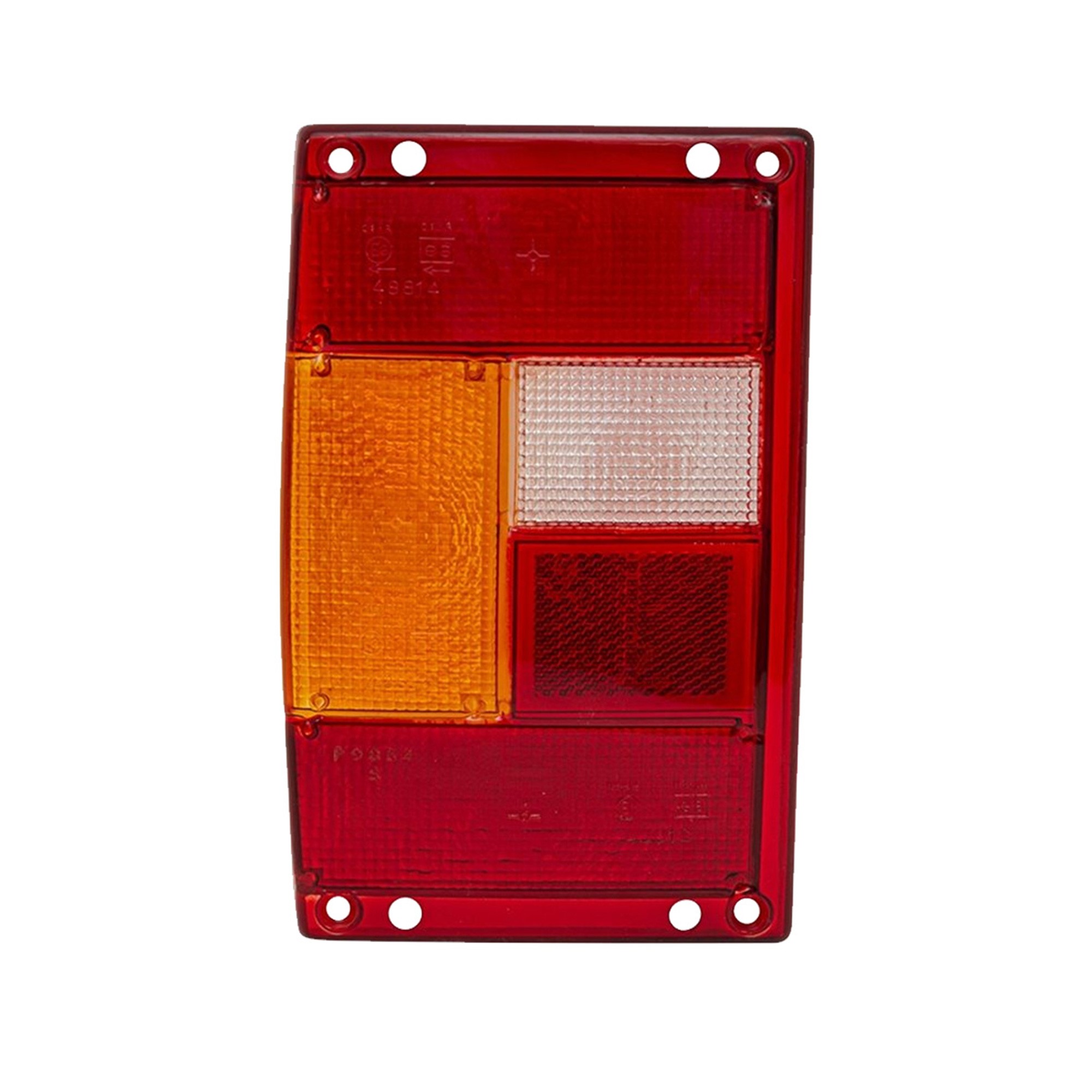 Lucas Range Rover Classic Lens Rear LH. November 87 on Red Edge