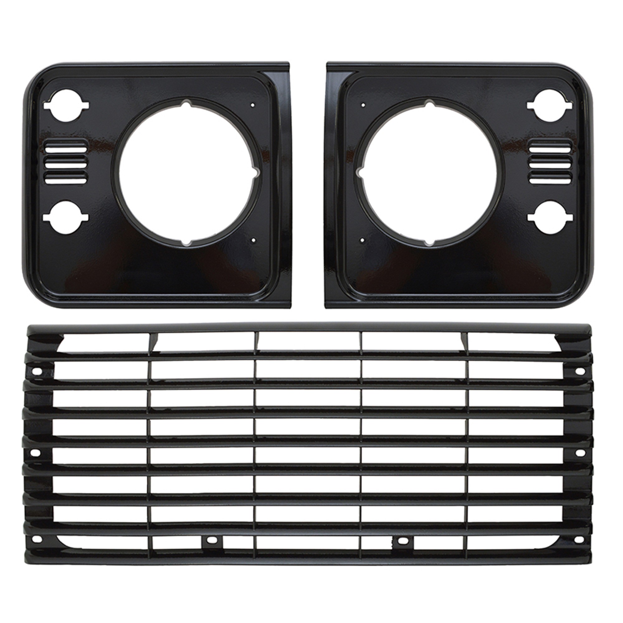 DA1357 - Grille & Head Lamp Surround Set Santorini Black for Defender