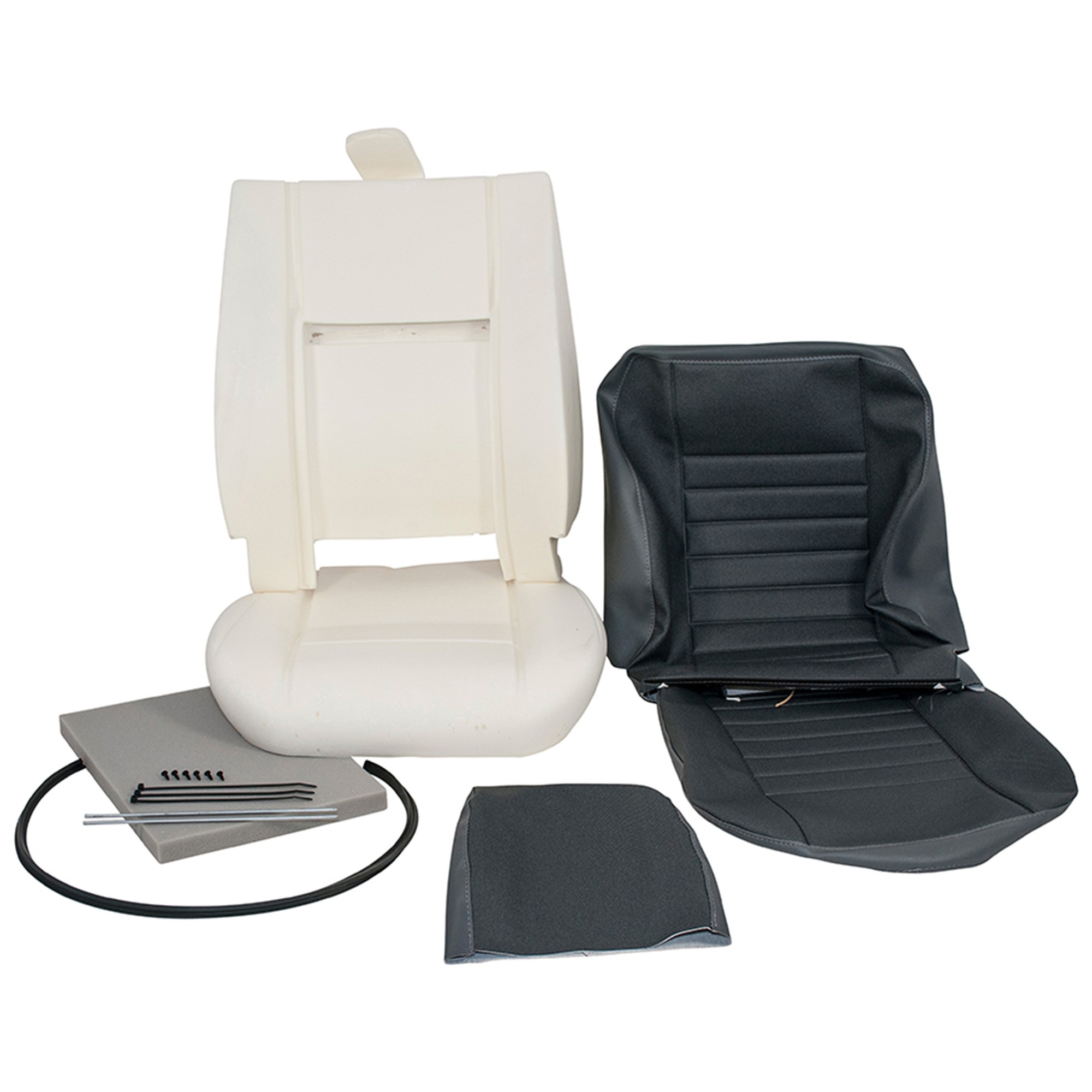 DA5627E - 90/110 Front Outer Single Seat Retrim Kit Denim Twill upto 2007 No Glue