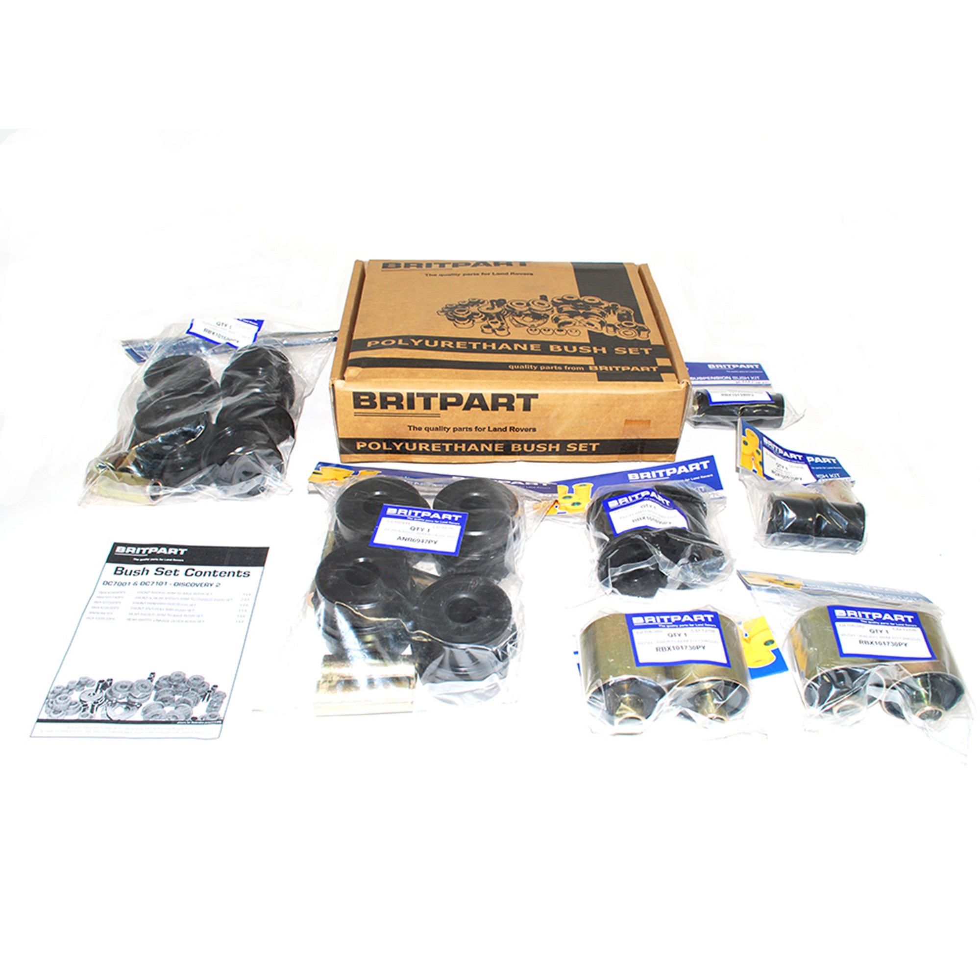 DC7101 - Polyurethane Bush Kit Discovery 2 Black