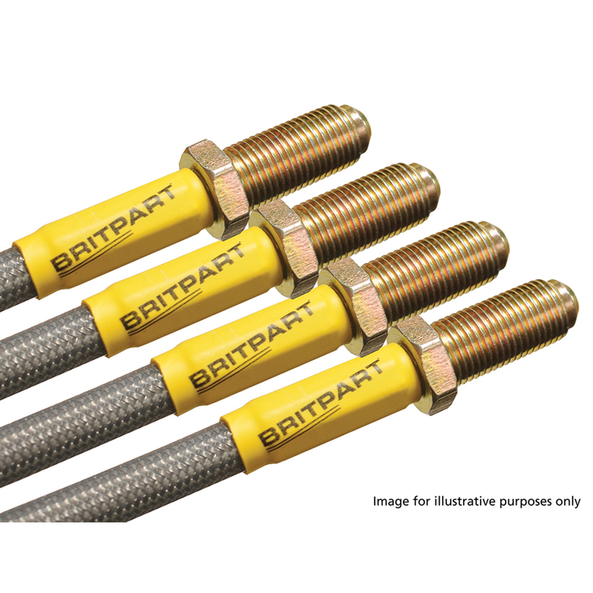 DA2400S - Stainless Brake Hose Kit Defender 1984 - 1998