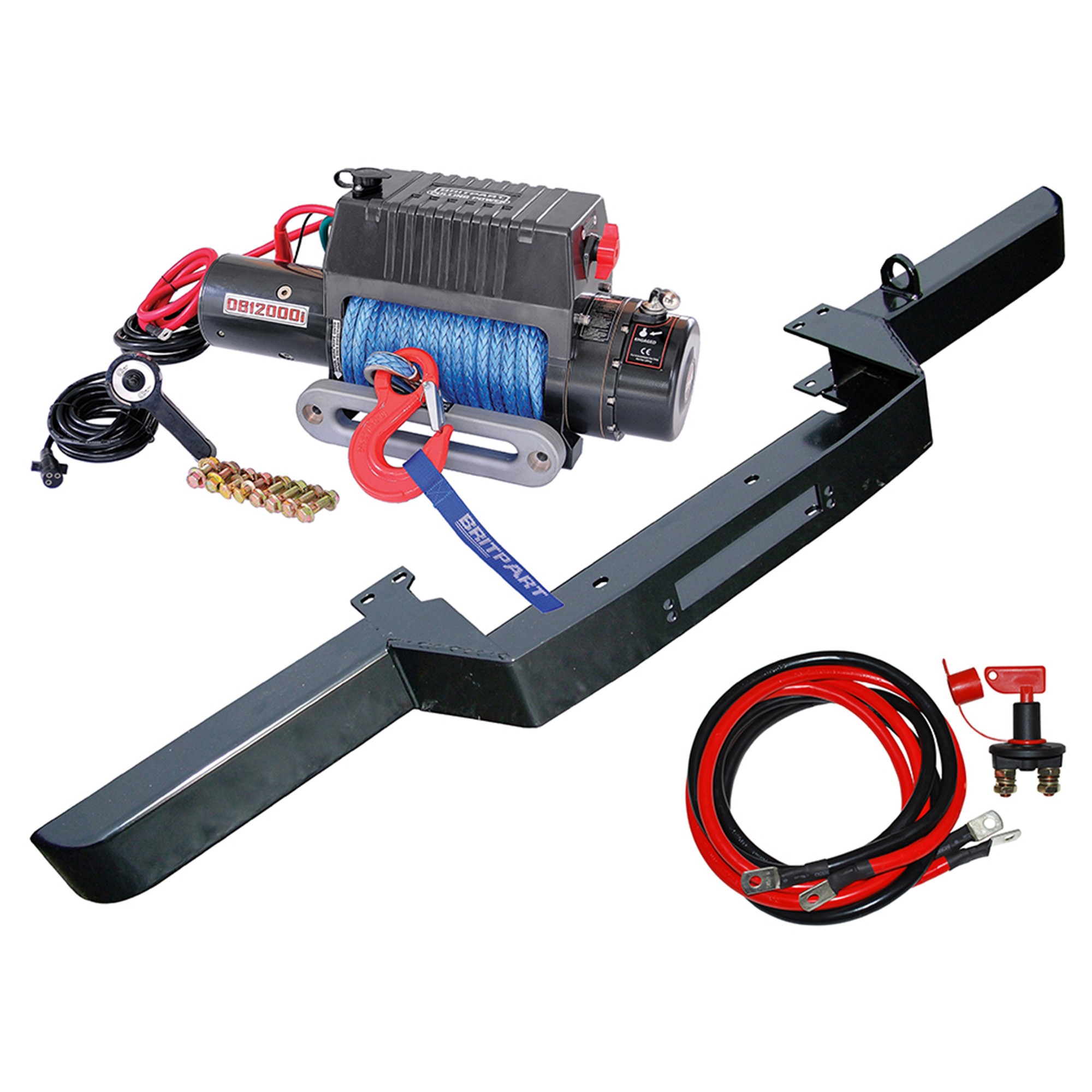 DB1344R - DB12000I Winch Kit Dyneema Rope - Defender with Ac