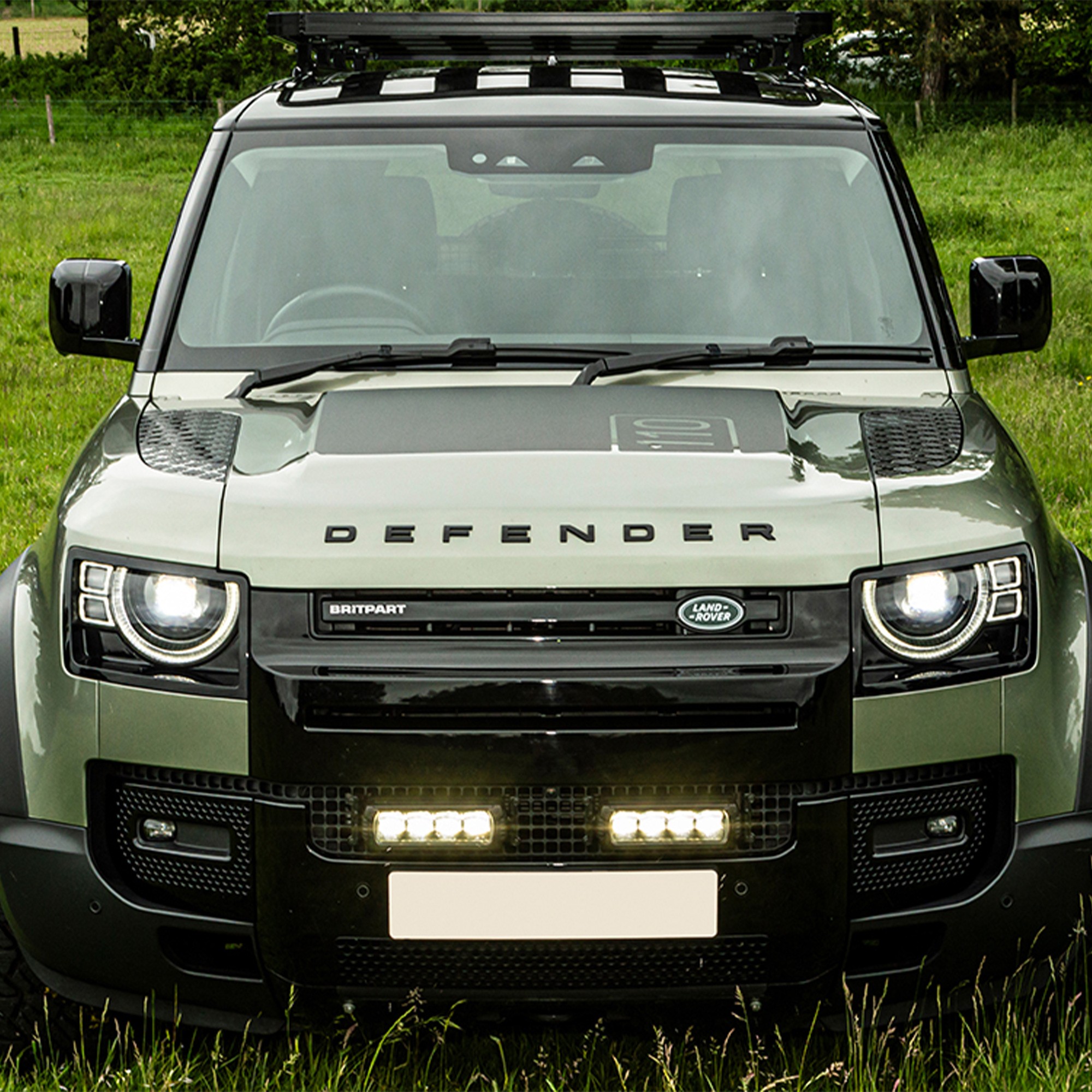 Defender 2020 Lazer Led Spotlight Grille Integration Kit Bespoke Mounting Brackets Quick and Easy Fitting