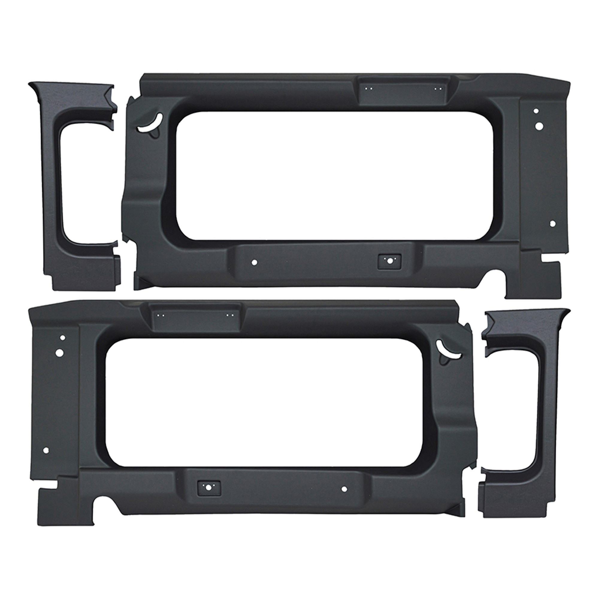 90 Rear Dark Grey Window Surround with Window Cut Out