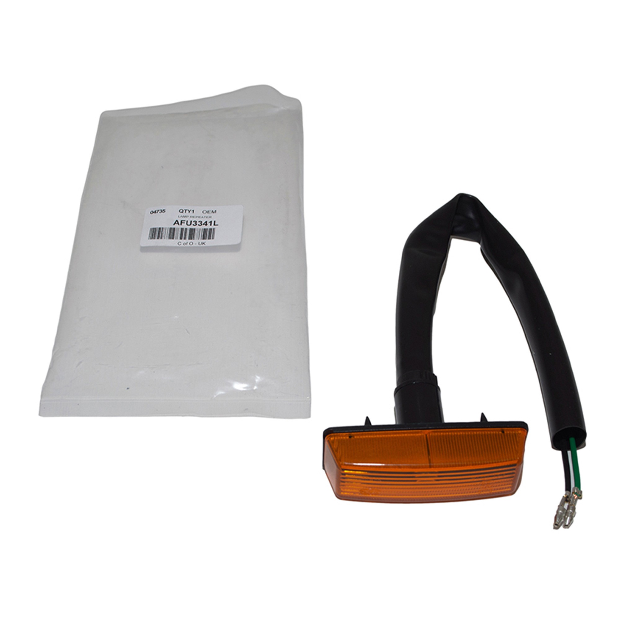 AFU3341L - Side Repeater Lens Body Only Range Rover Classic