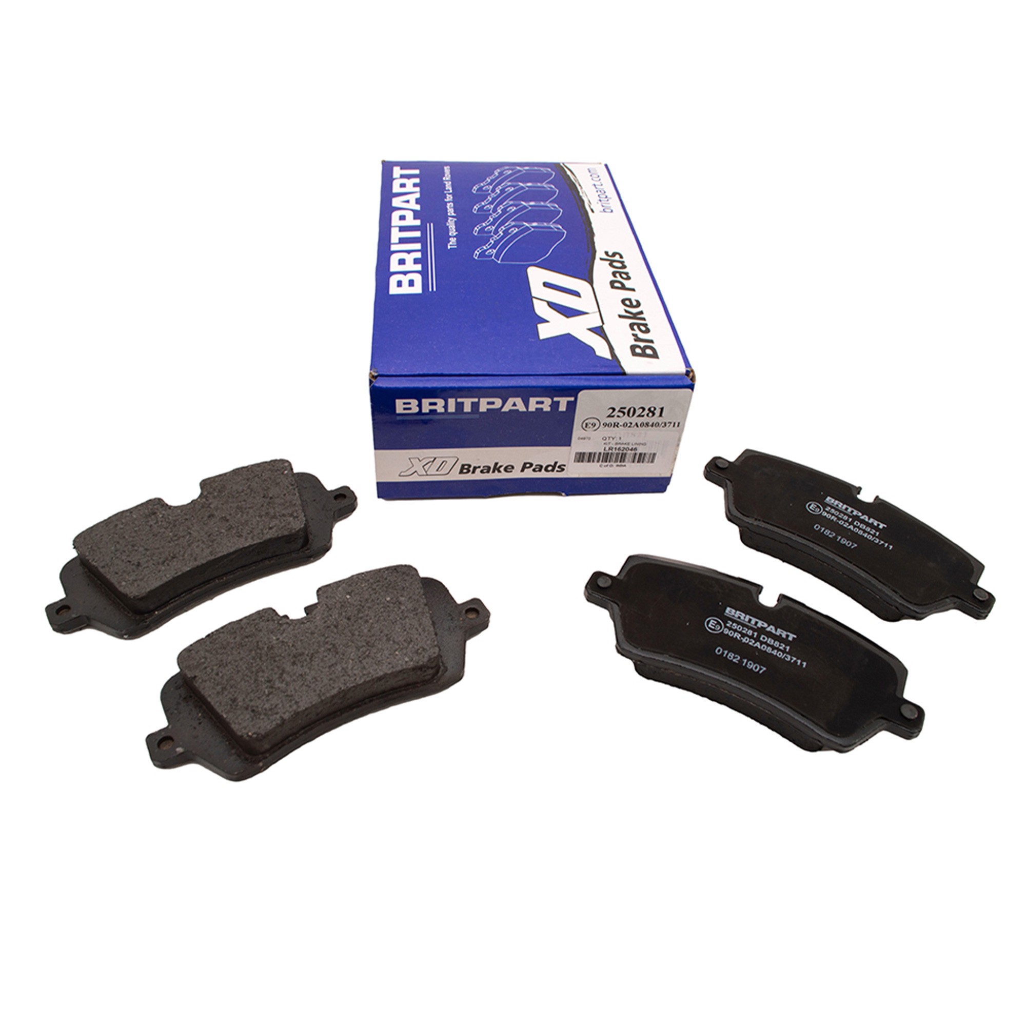 LR162046 - Rear Brake Pads from Chassis JA000001 Size 18 Disc