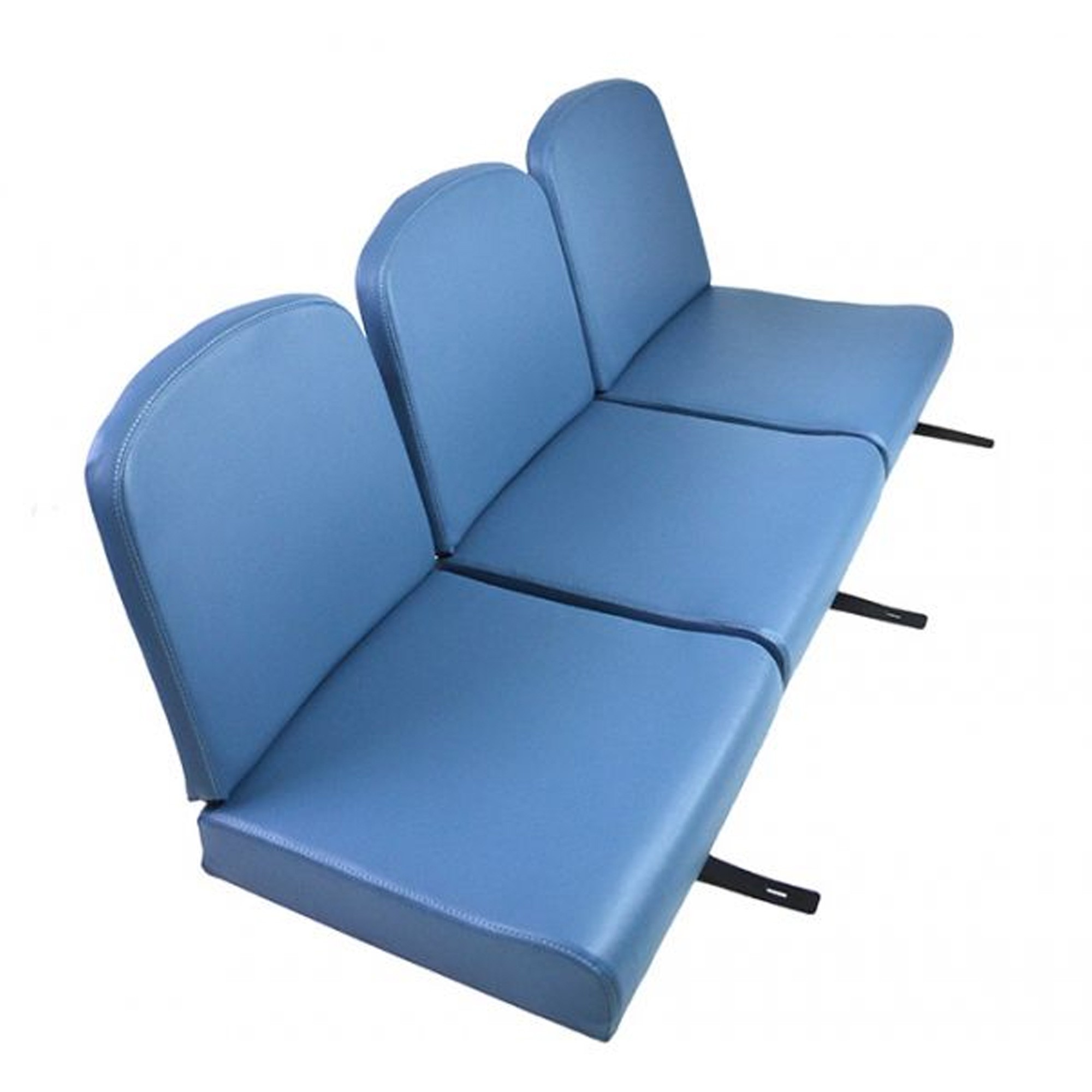 Full Set Raf Blue Seats Series 1 1954-58 3 Backs and 3 Bases Uses M6 Fixings
