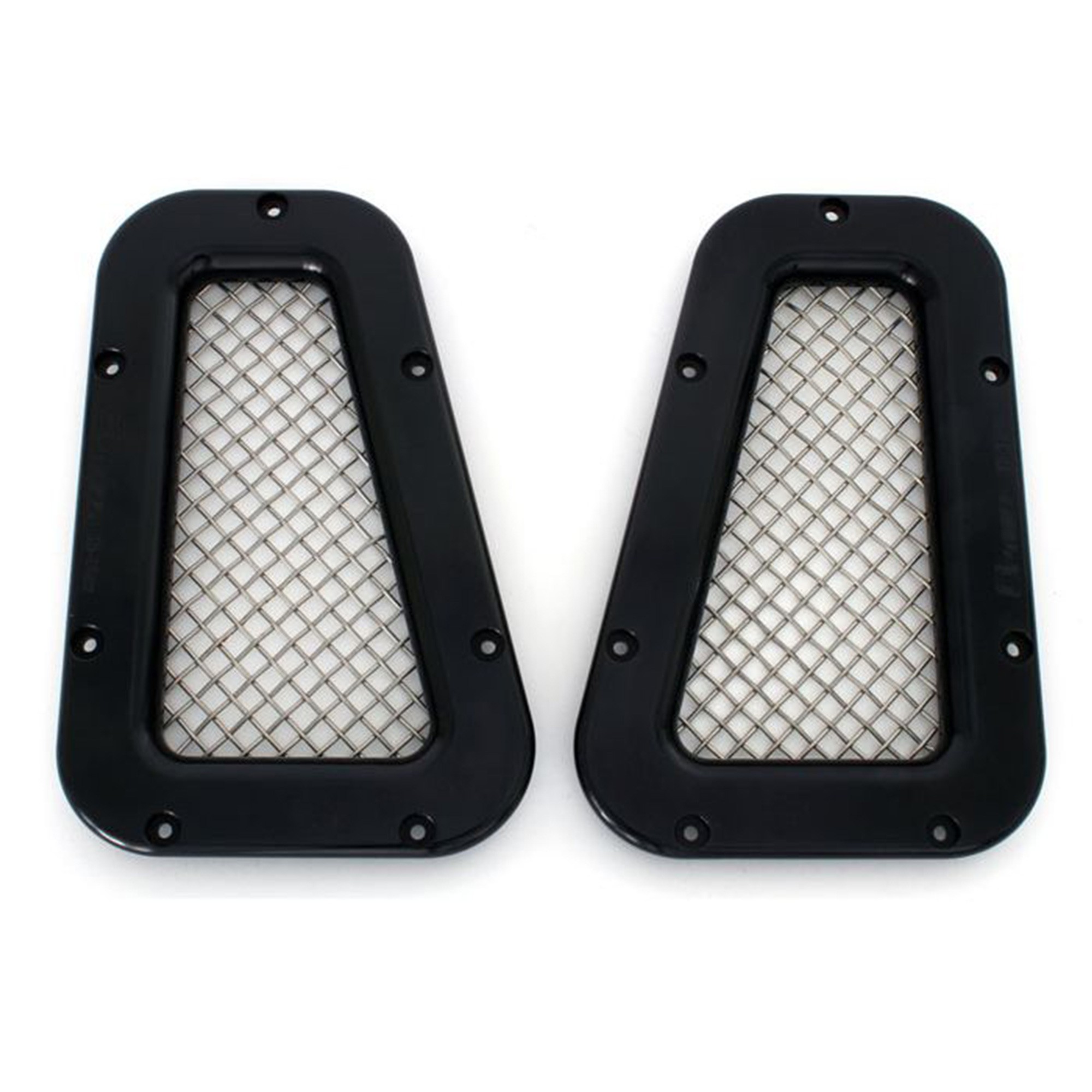 Optimill Defender Wing Top Vents - (Billet Aluminium) - Black with Black Mesh