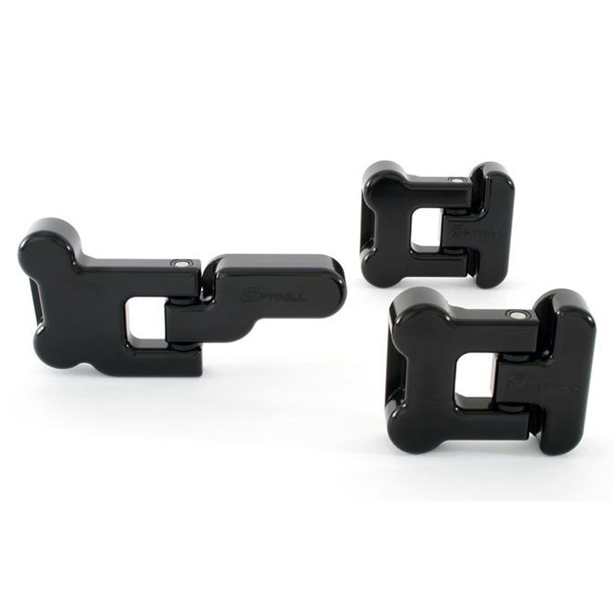 Optimill Defender Rear Door Hinges - Set Of 3 (Billet Aluminium) - Black