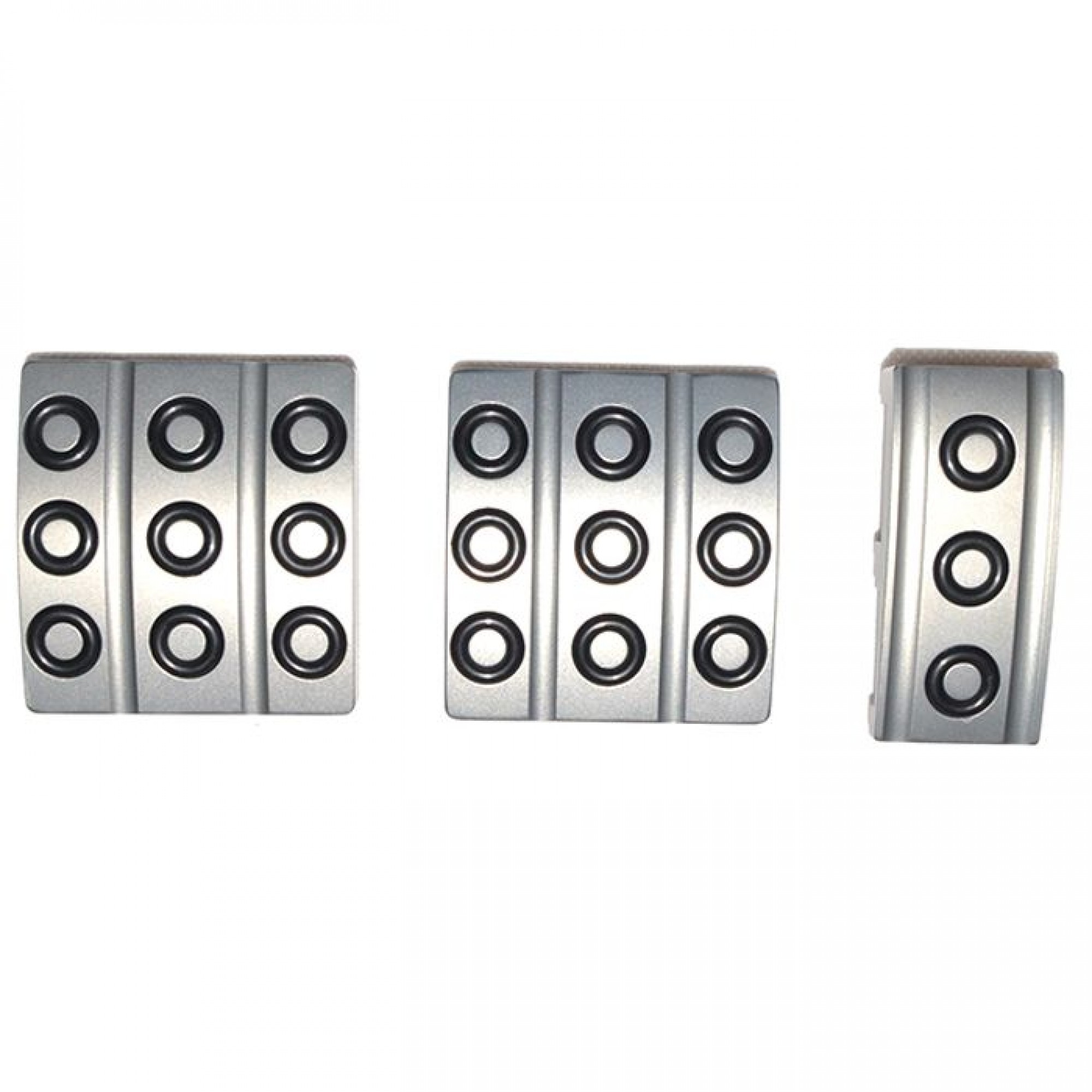 ORP08/SVR - Optimill Defender Billet Aluminium Pedal Covers - Silver TD5 and Puma Only