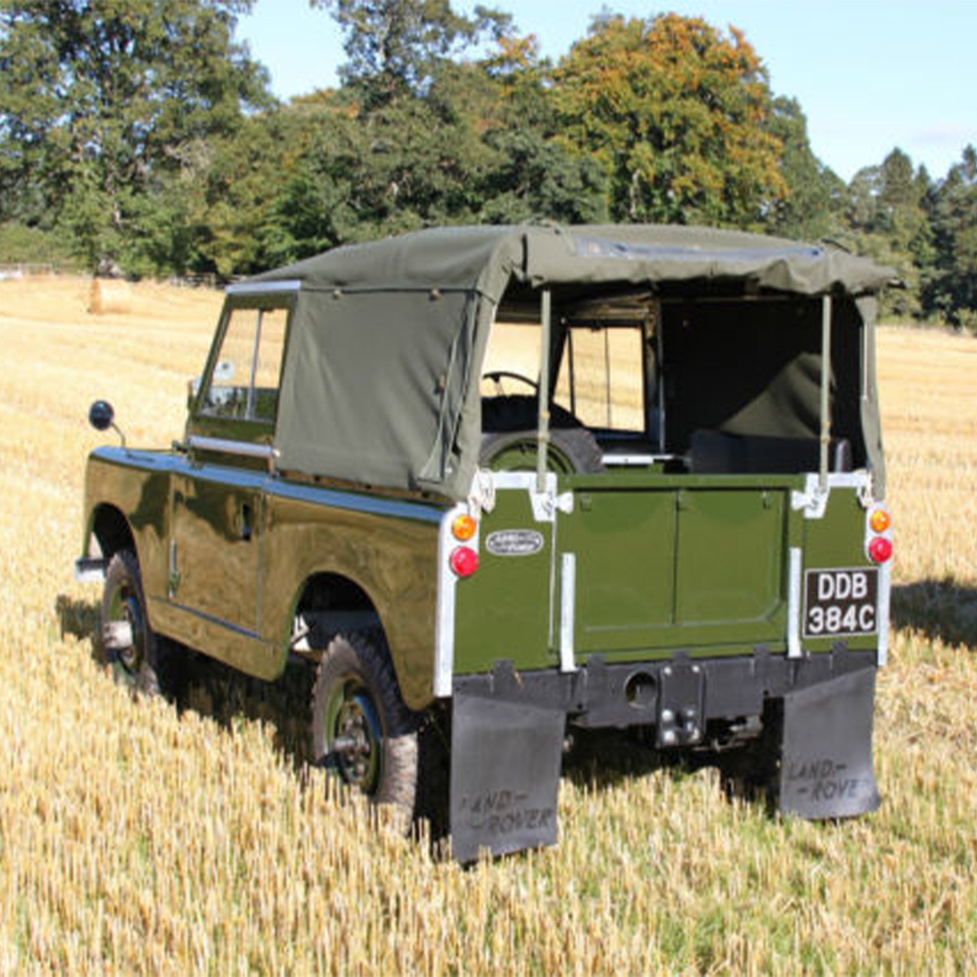 88 Inch Series Full Hood 1958-84 Khaki Green Plain Sides Genuine Exmoor Double Weave Canvas Not Polycotton