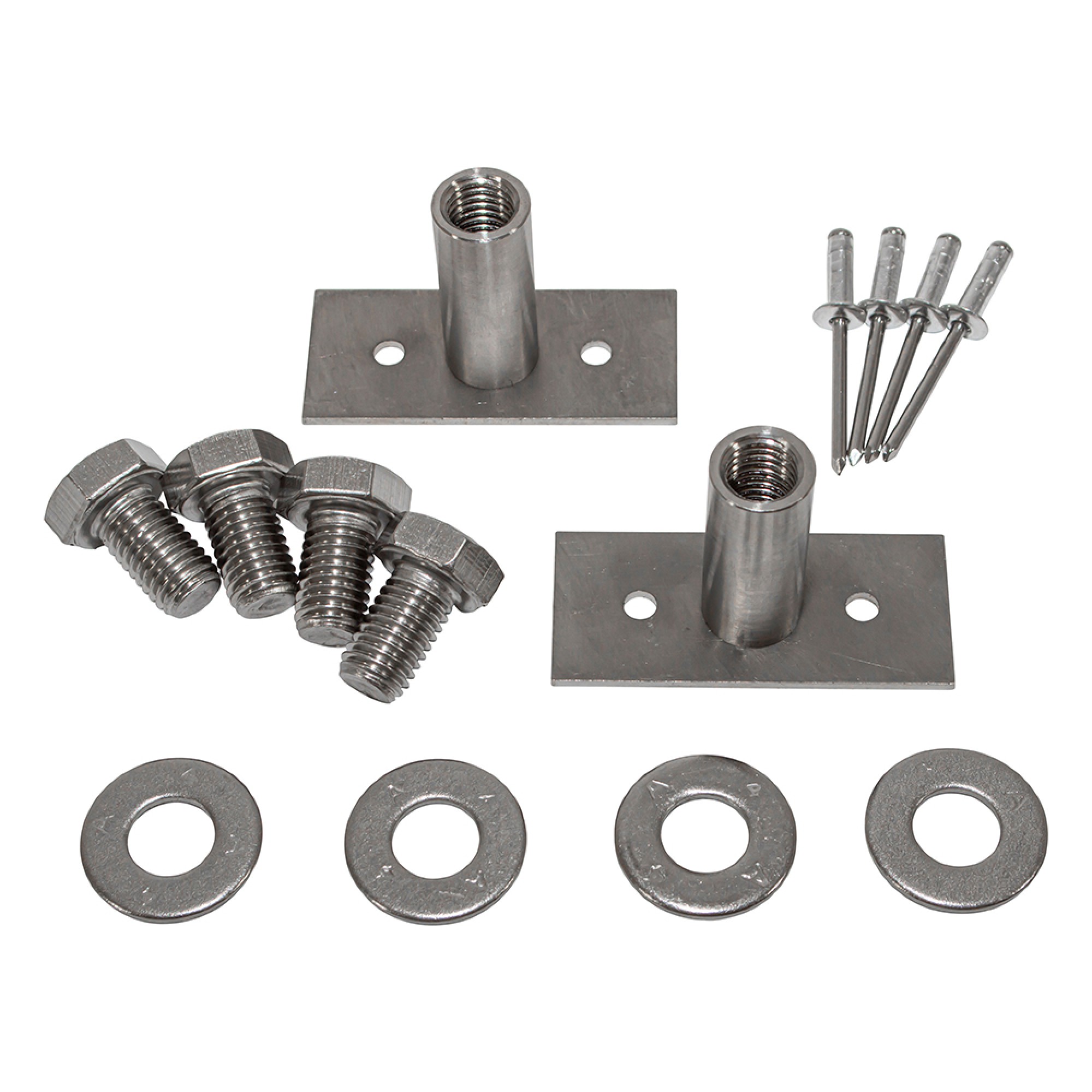 DA1935 - Stainless Steel 2ND Row Seatbelt Floor Mounting Pair