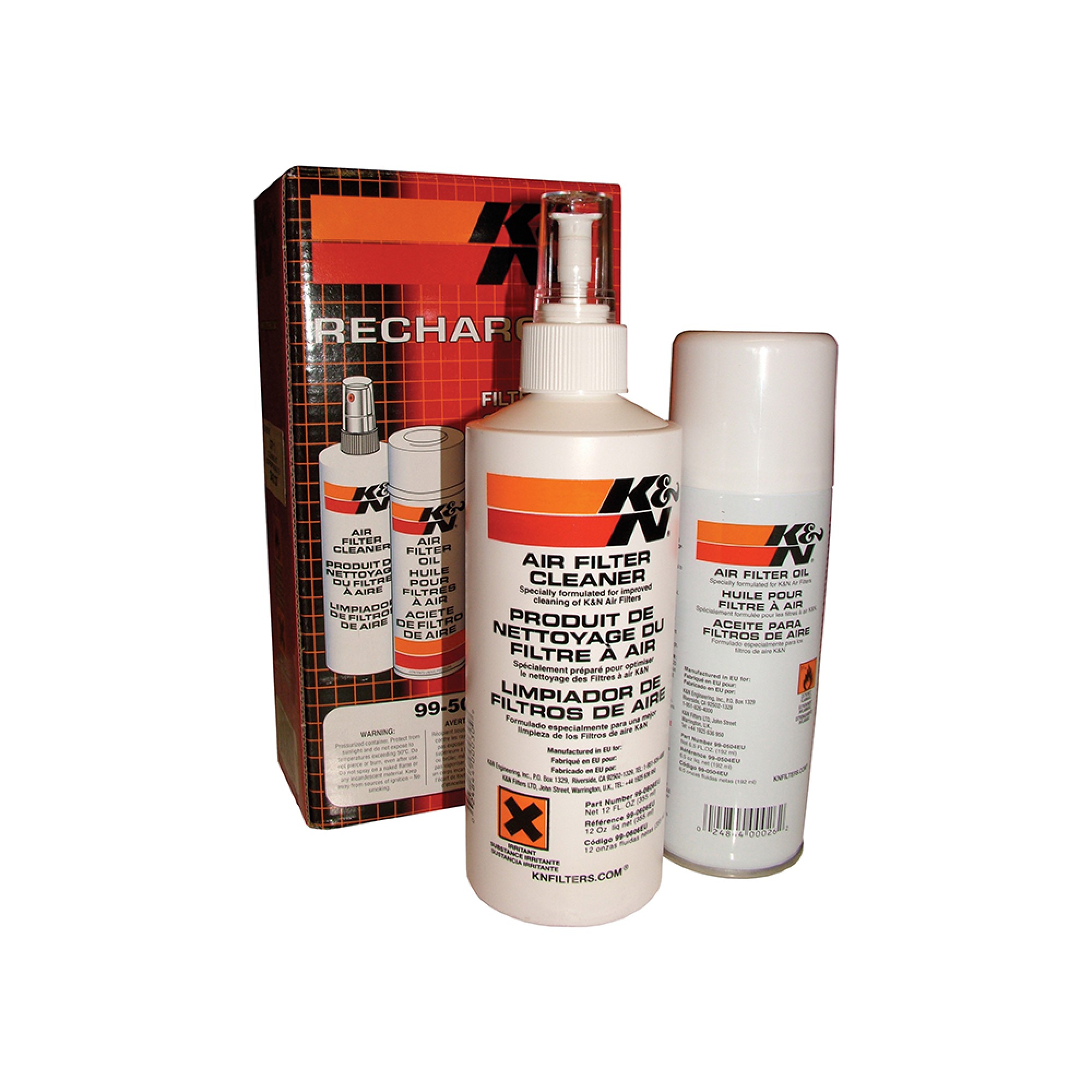 DA3137 - K & N Cleaning Kit 200ML Cleaning Fluid & 200ML Oil