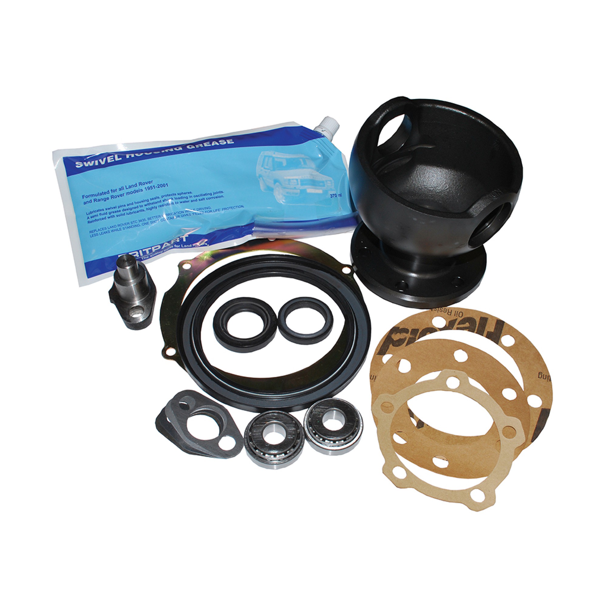 DA3164 - Swivel Kit Discovery 1 and Range Rover Classic with 8mm Seals Kit Includes Swivel Housing Swivel Pin Brg Gasket Oil Seals Plate Shims Joint Washers Swivel Pin Upper and Grease