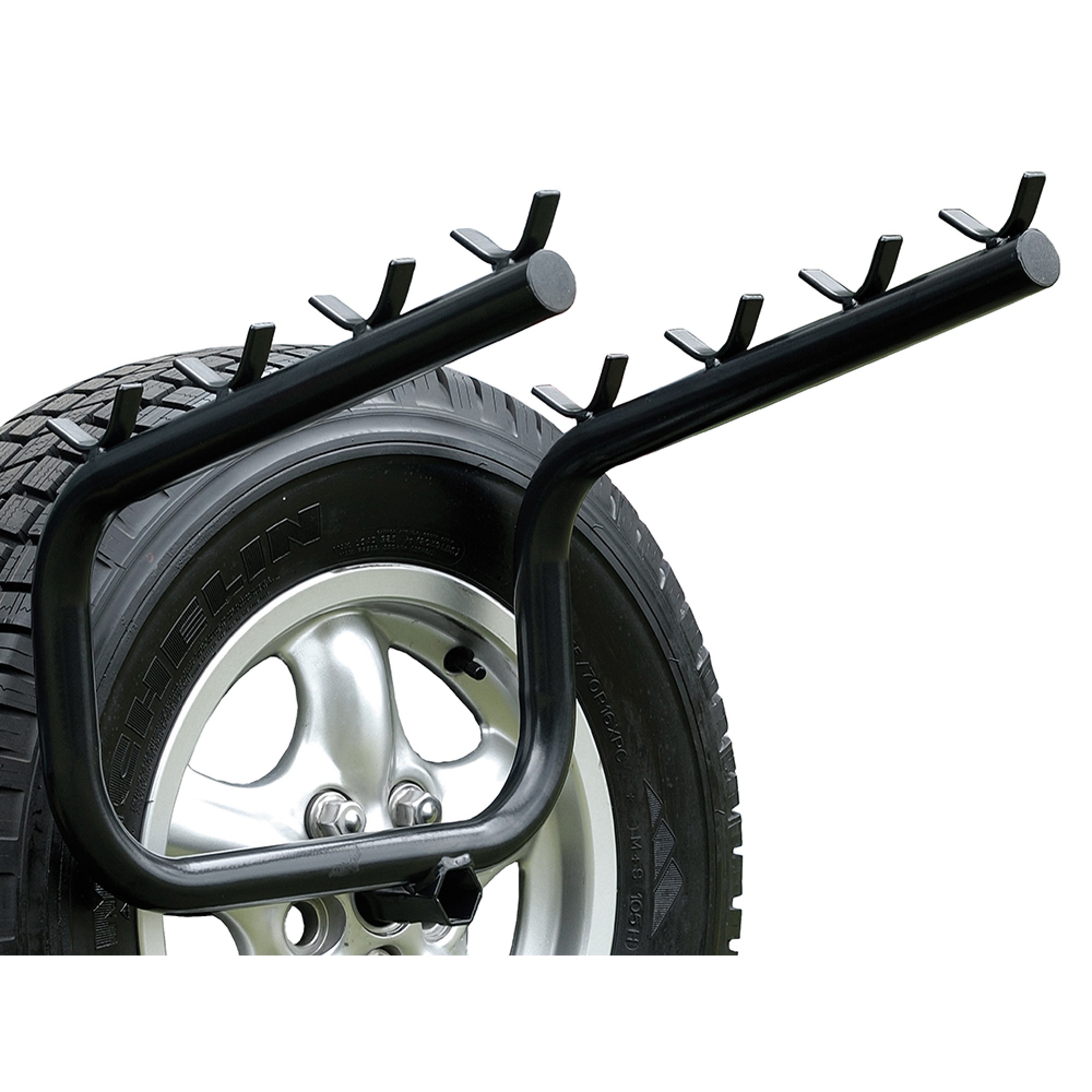DA4119 Discovery 2 Bike Rack Holds 4 Bikes Mount to The Spare Wheel Carrier and Easy to Fit. Carries Max Of 100KG
