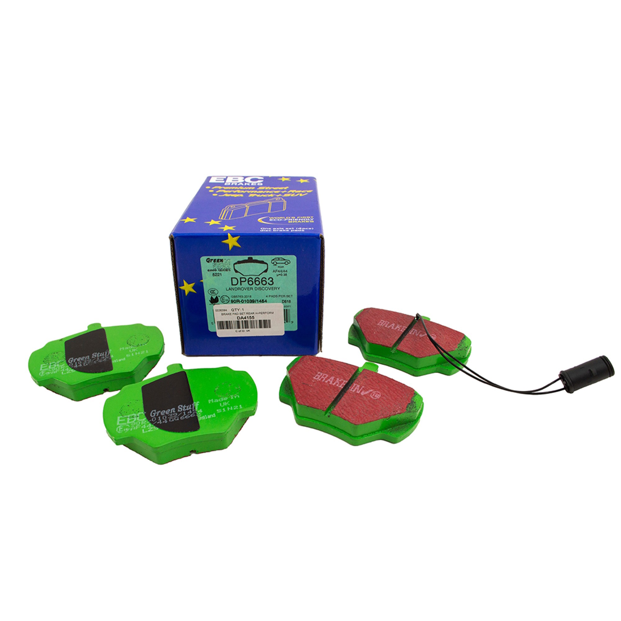 DA4155 - Green Stuff Brake Pad Set Rear High Performance