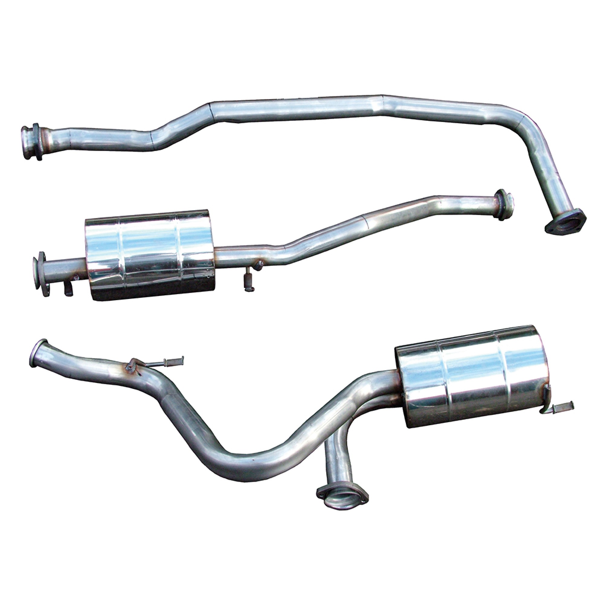 Defender 90 300TDI Stainless Steel Exhaust System 1995 1997 Front Pipe Centre Box Rear Silencer