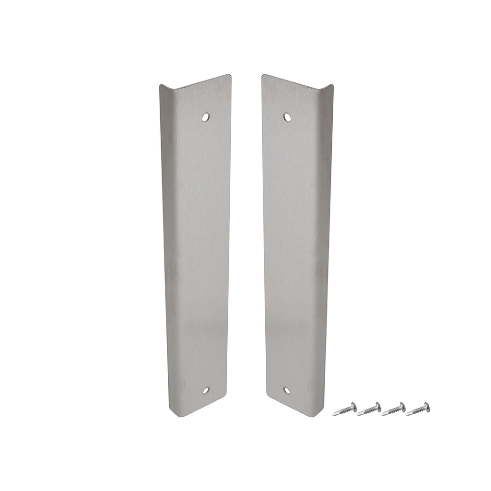 Brushed Stainless Steel A Post Trim Pair for Defender