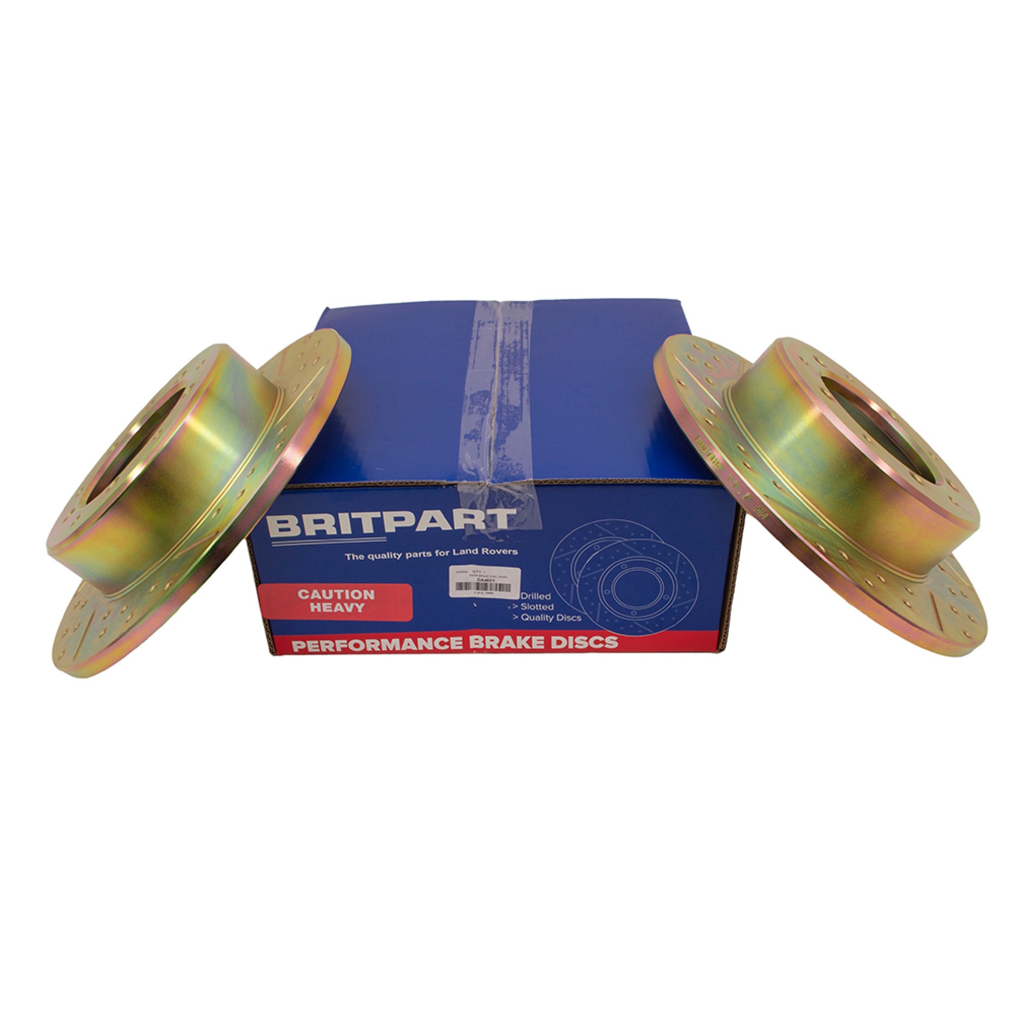 DA4601 - Rear Slotted Performance Brake Disc (Pair) 90/110 Range Rover Classic and Discovery 1986 on , 2007 on Fit 90 Only Not 110