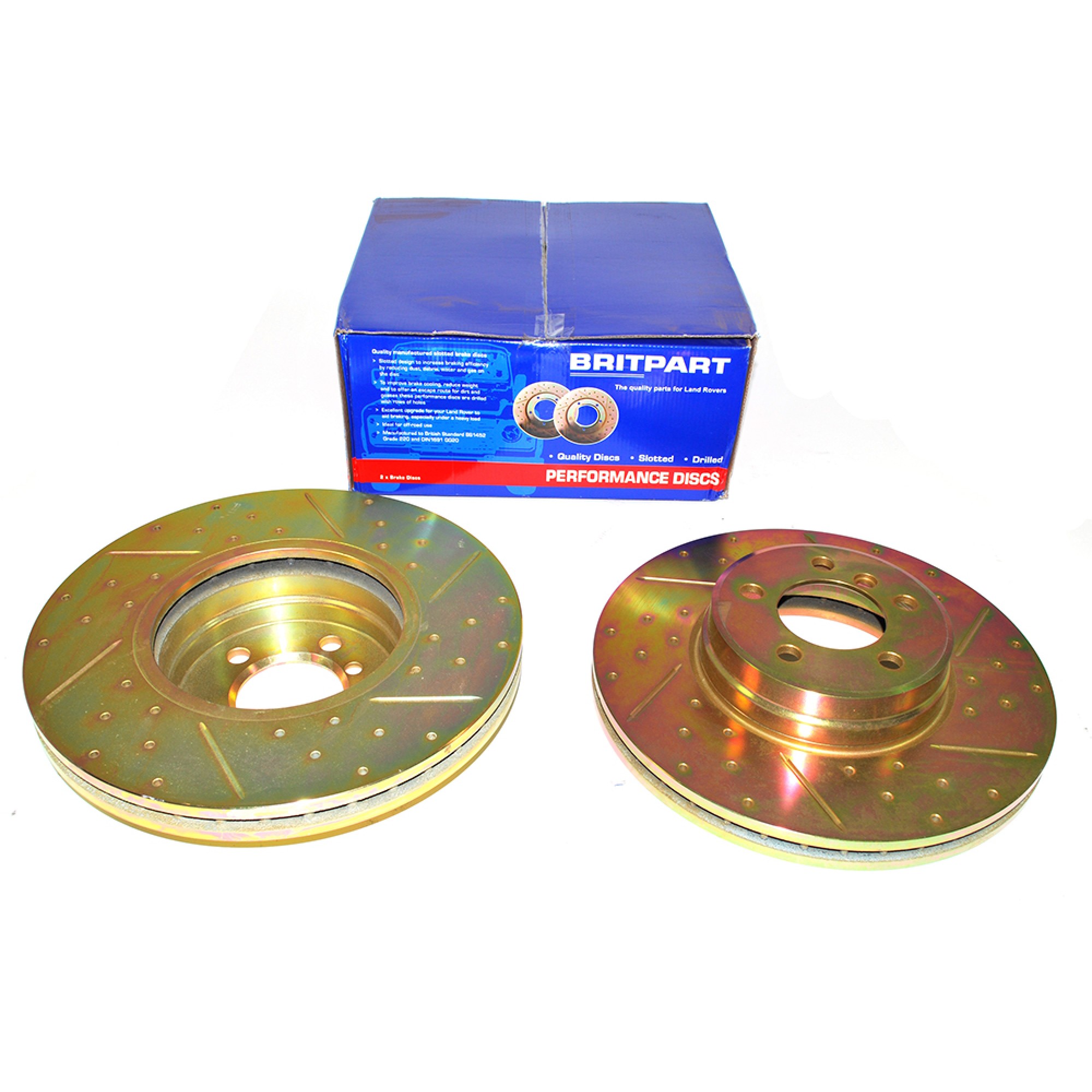 DA4609 - Performance Front Brake Disc (Pair) Vented Drilled & Grooved