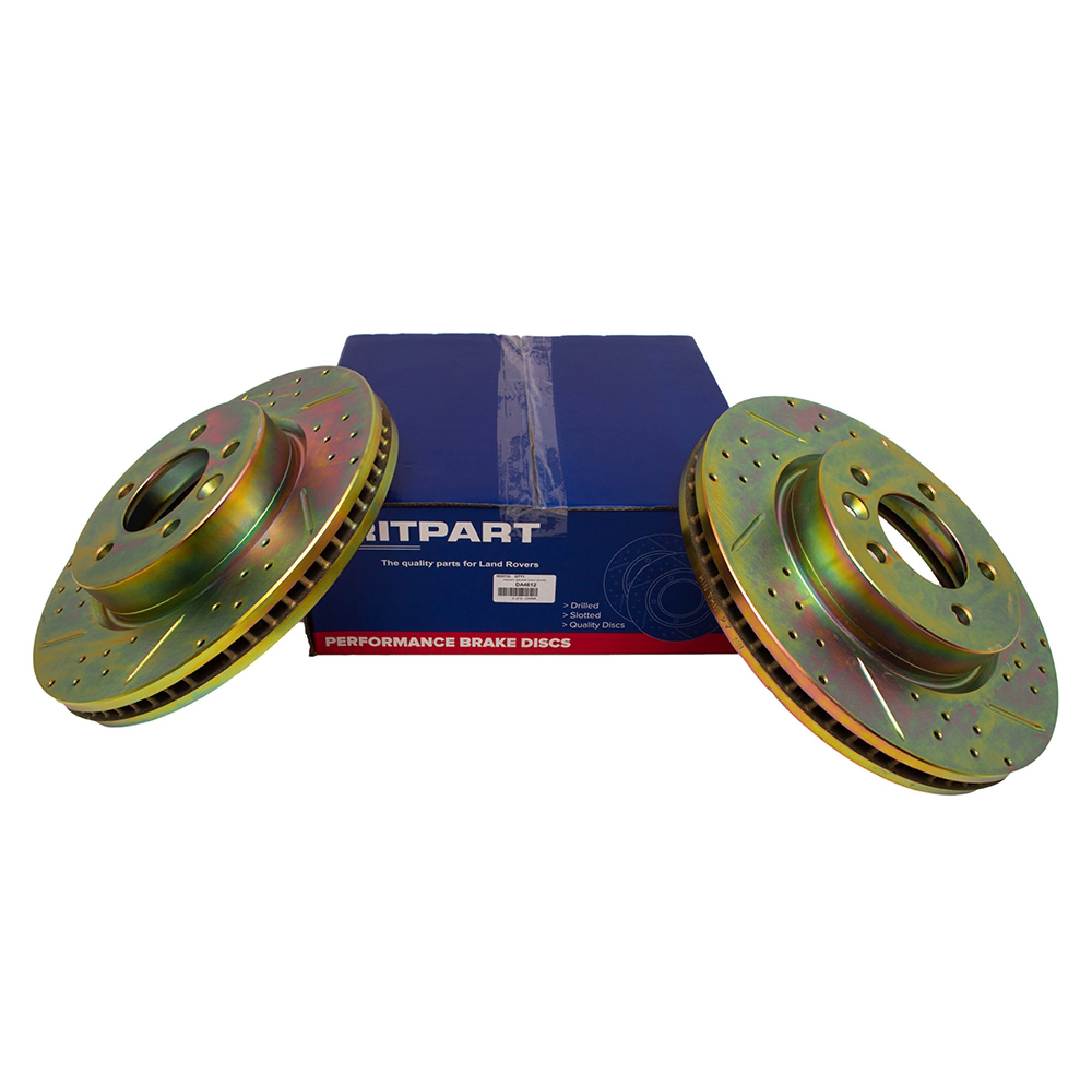 Front Slotted Performance Brake Discs Corresponds to SDB000604 Discovery 3 4 Range Rover Sport