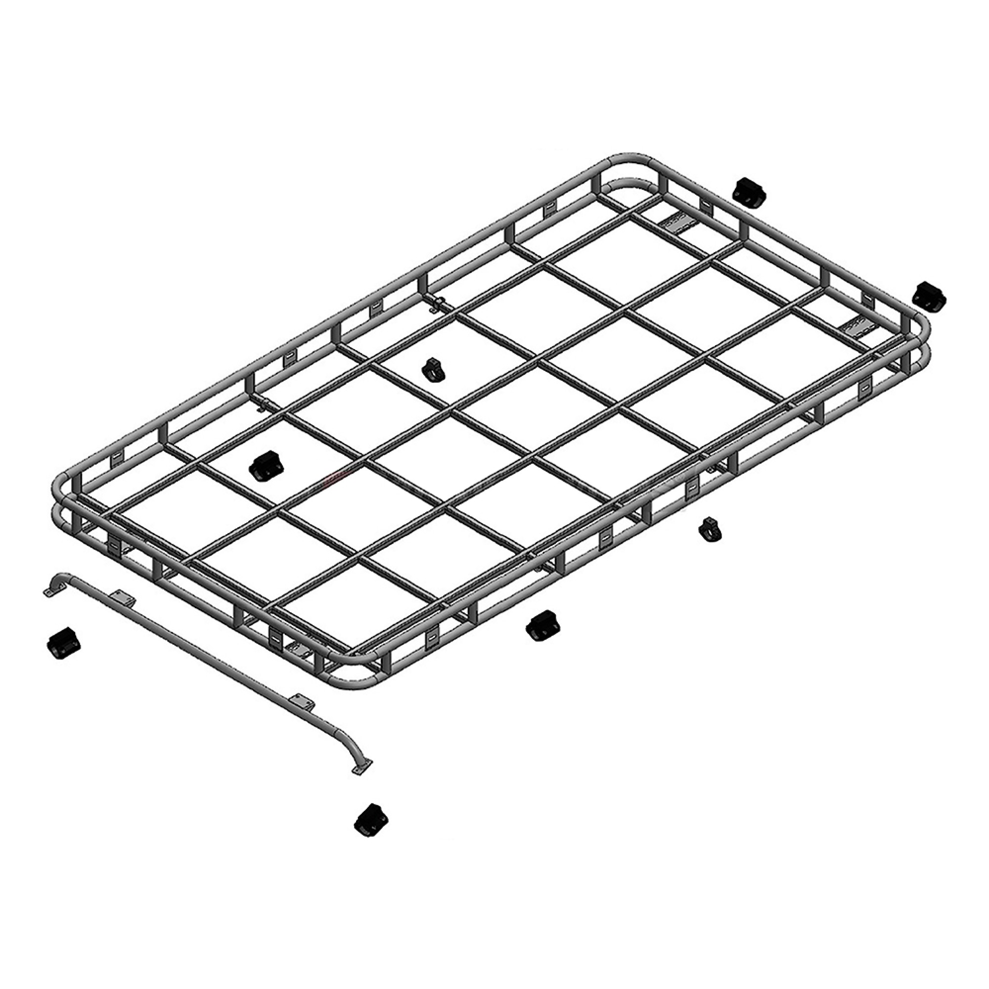 Safety Devices Explorer Roof Rack 110 Roll Cage Mount 2.8M x 1.4M
