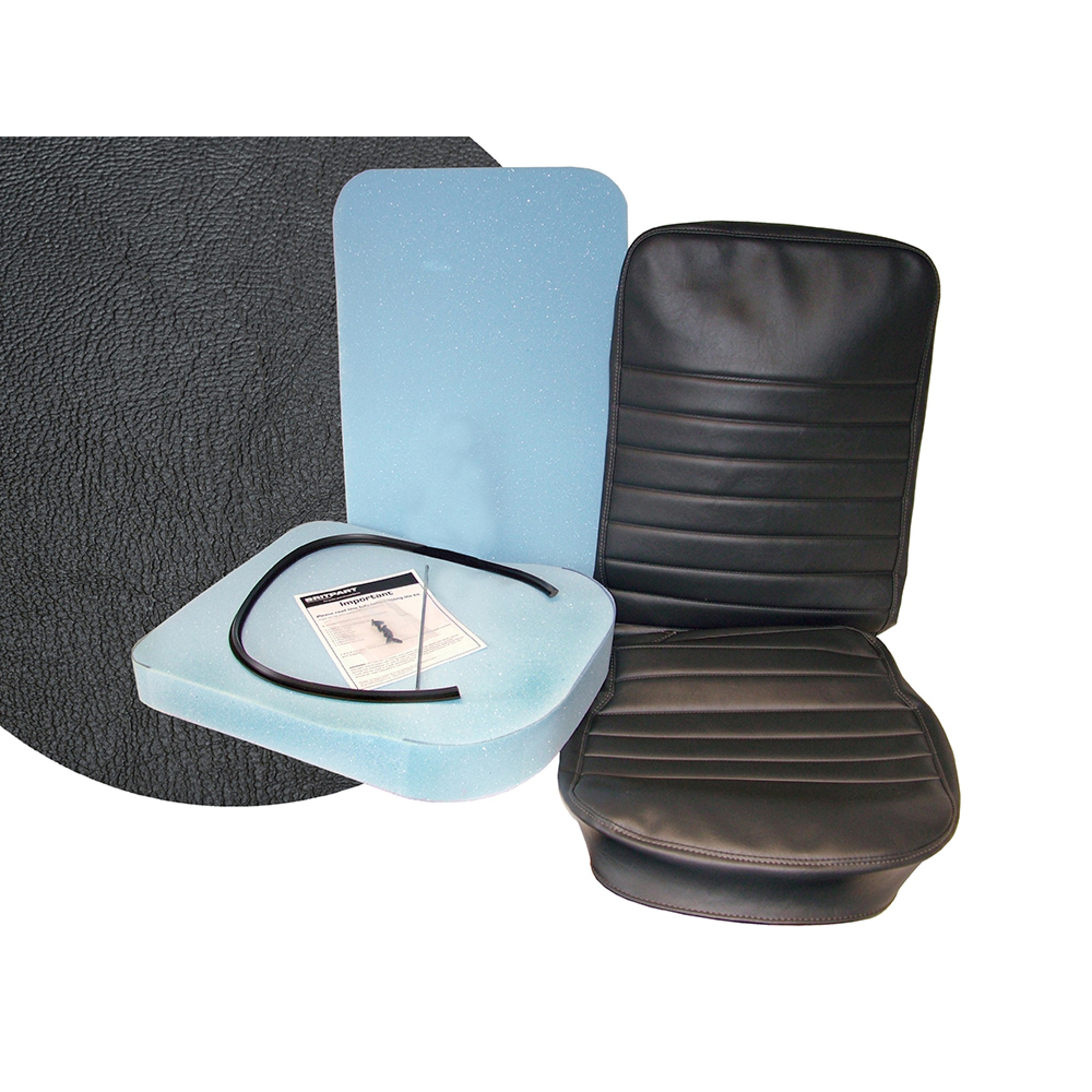 DA5634E - 90/110 Front Centre Seat Retrim Kit Black 1990 Onwards No Glue