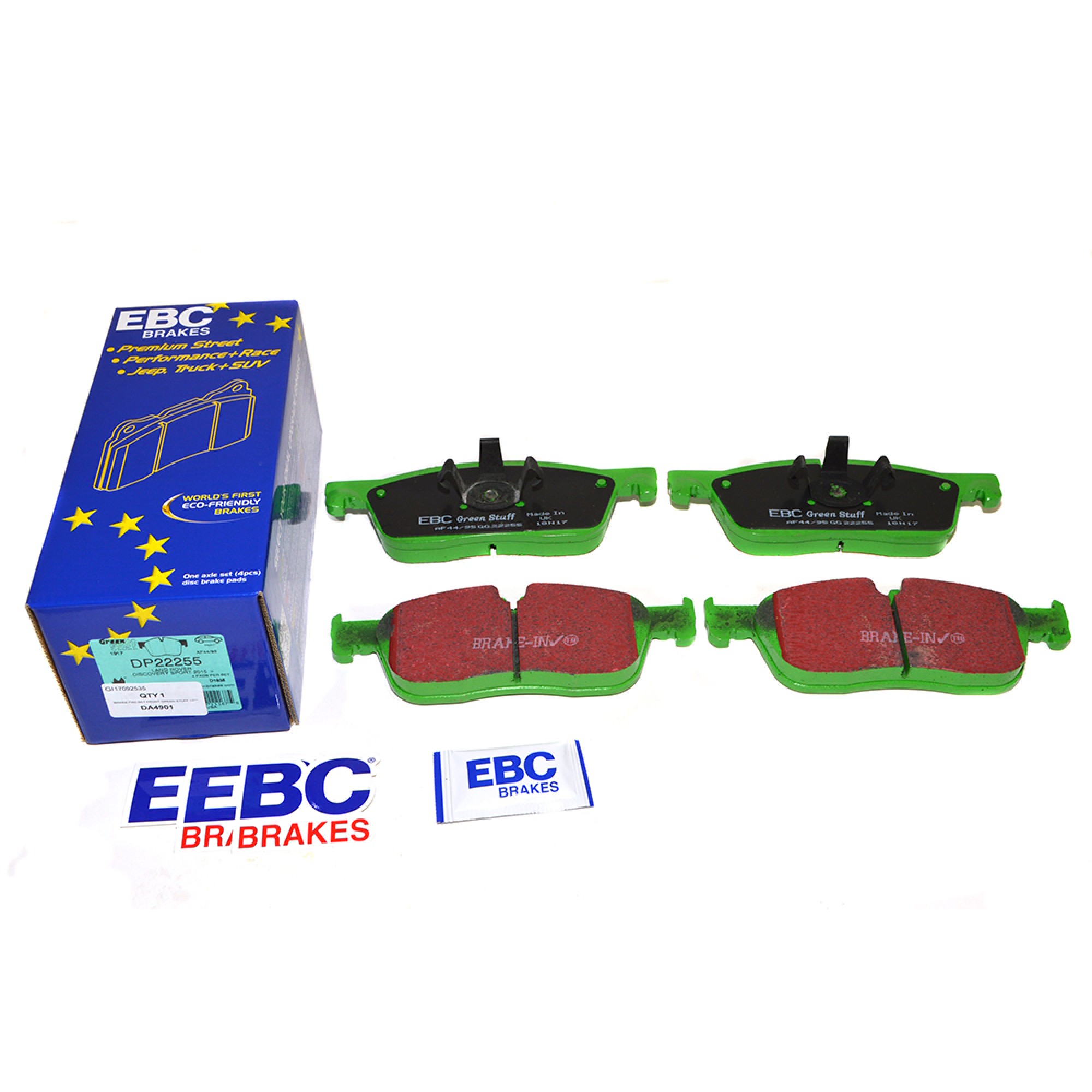 DA4901 - Dis Sport/Evoque Brake Pad Set Front Green Stuff 17" Gh on