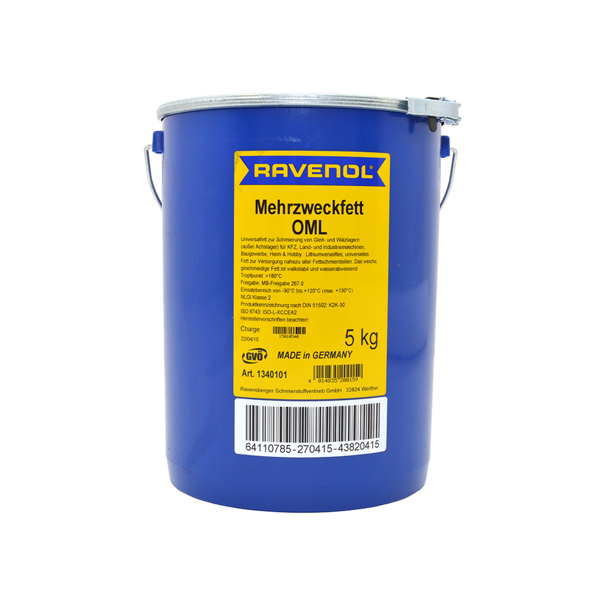 DA4961 Ravenol Multipurpose Lithium Based Grease 5KG