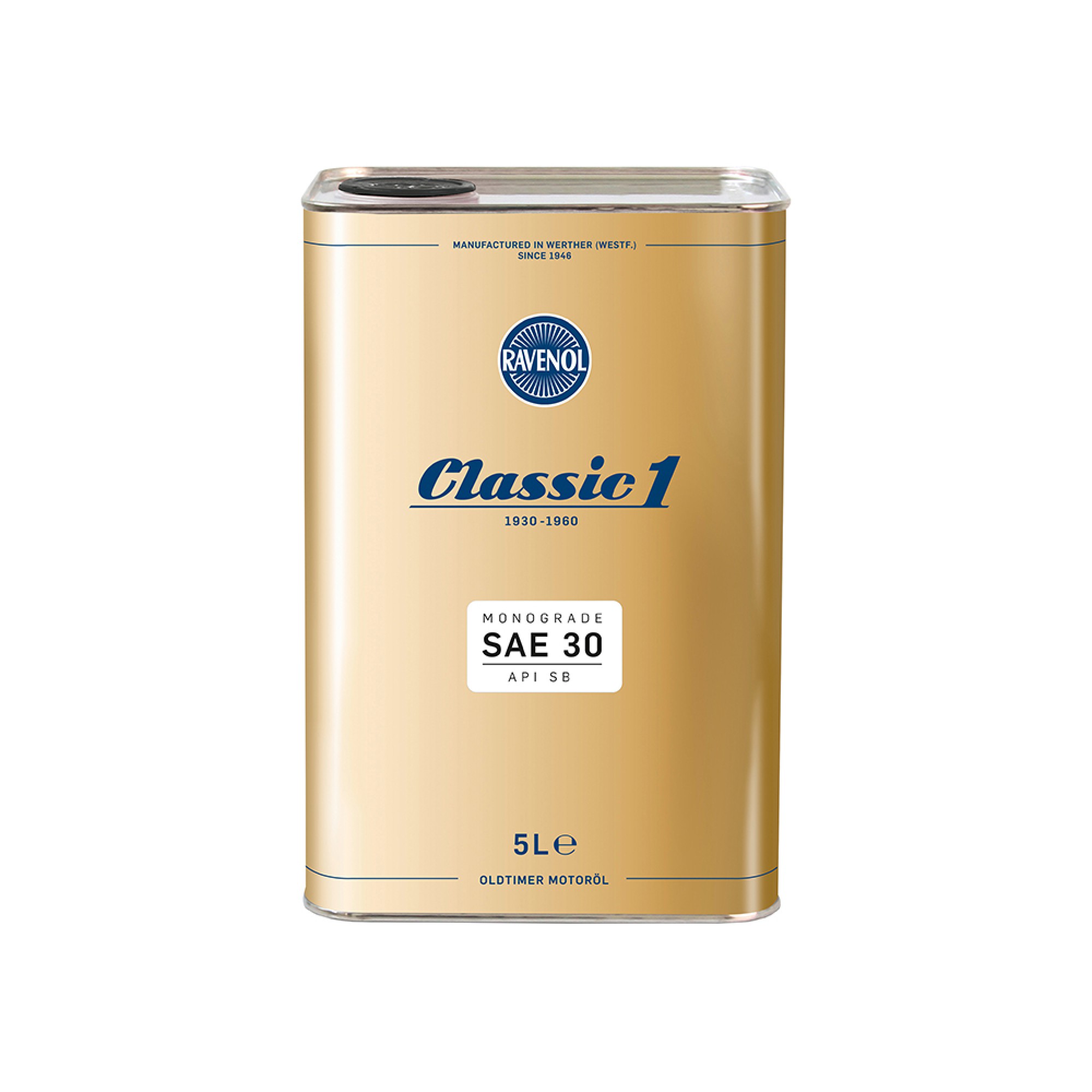 DA4963 - Ravenol Classic Monograde Oil Sae 30 5L for Pre 1960 Engines
