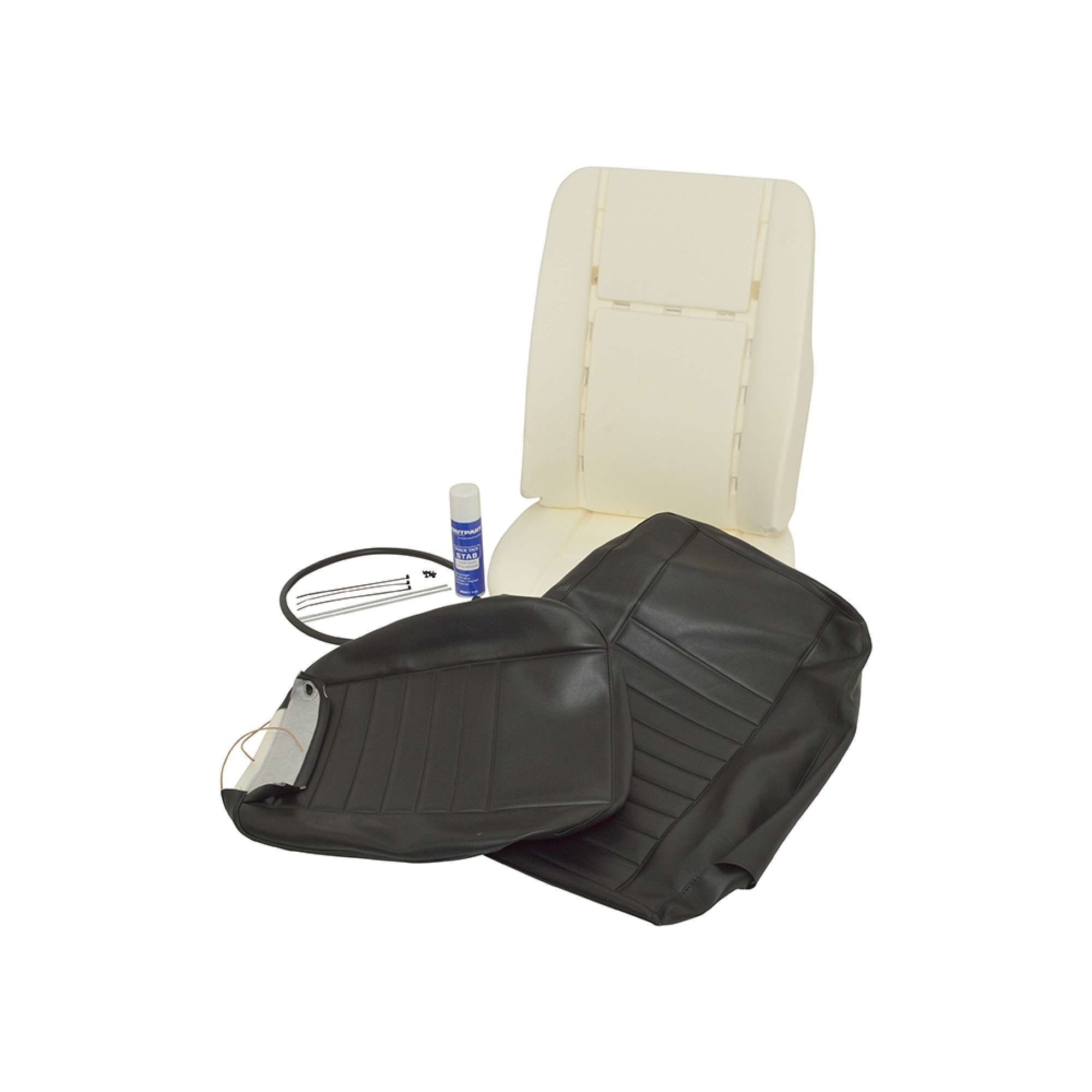 DA5673 - Britpart Puma 2007 Onward Outer Seat Retrim Kit Black Vinyl