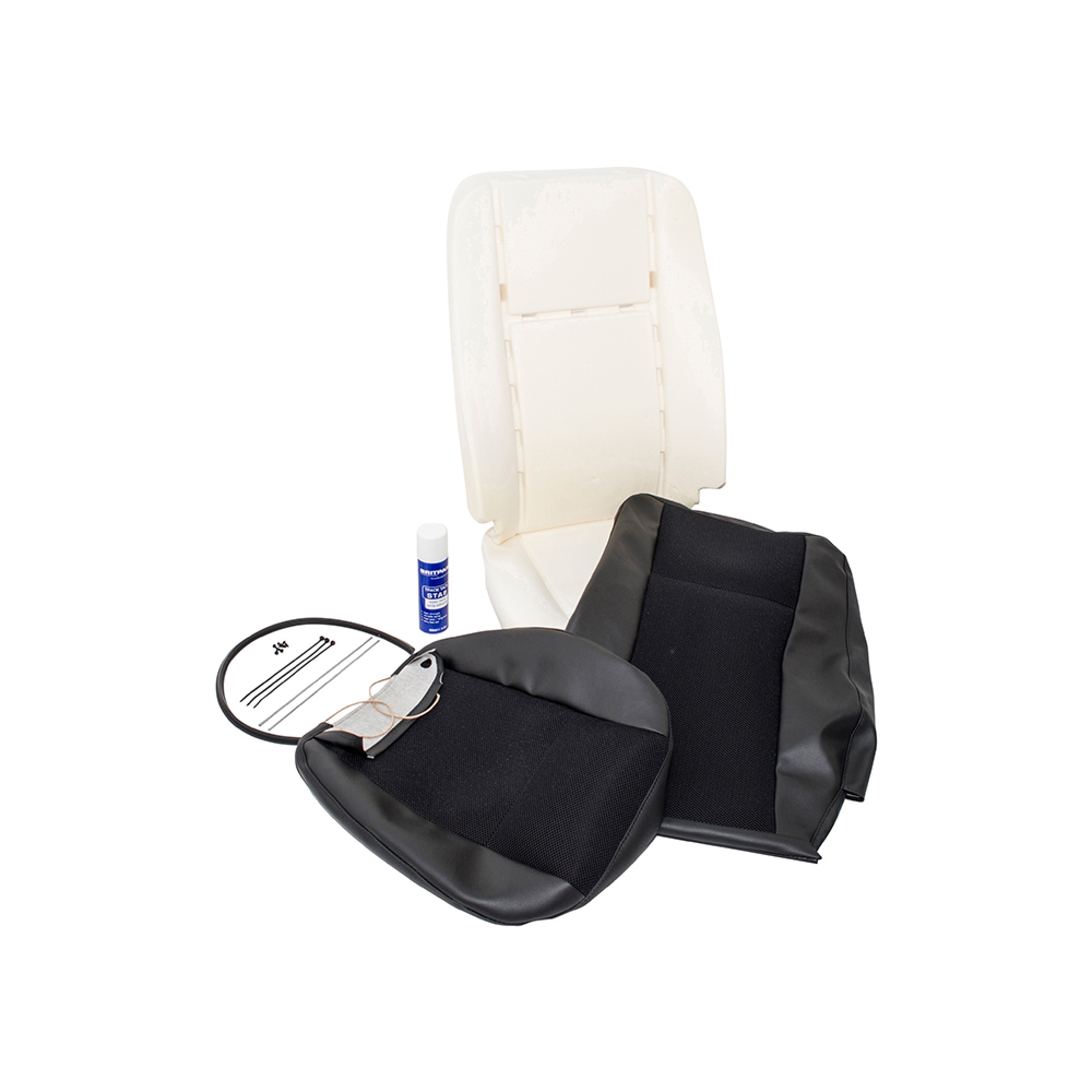 DA5677 - Defender 2007 on Front Outer Seat Retrim Kit Black Mesh *spray Glue Can Not Been Sent Overseas See DA5677E