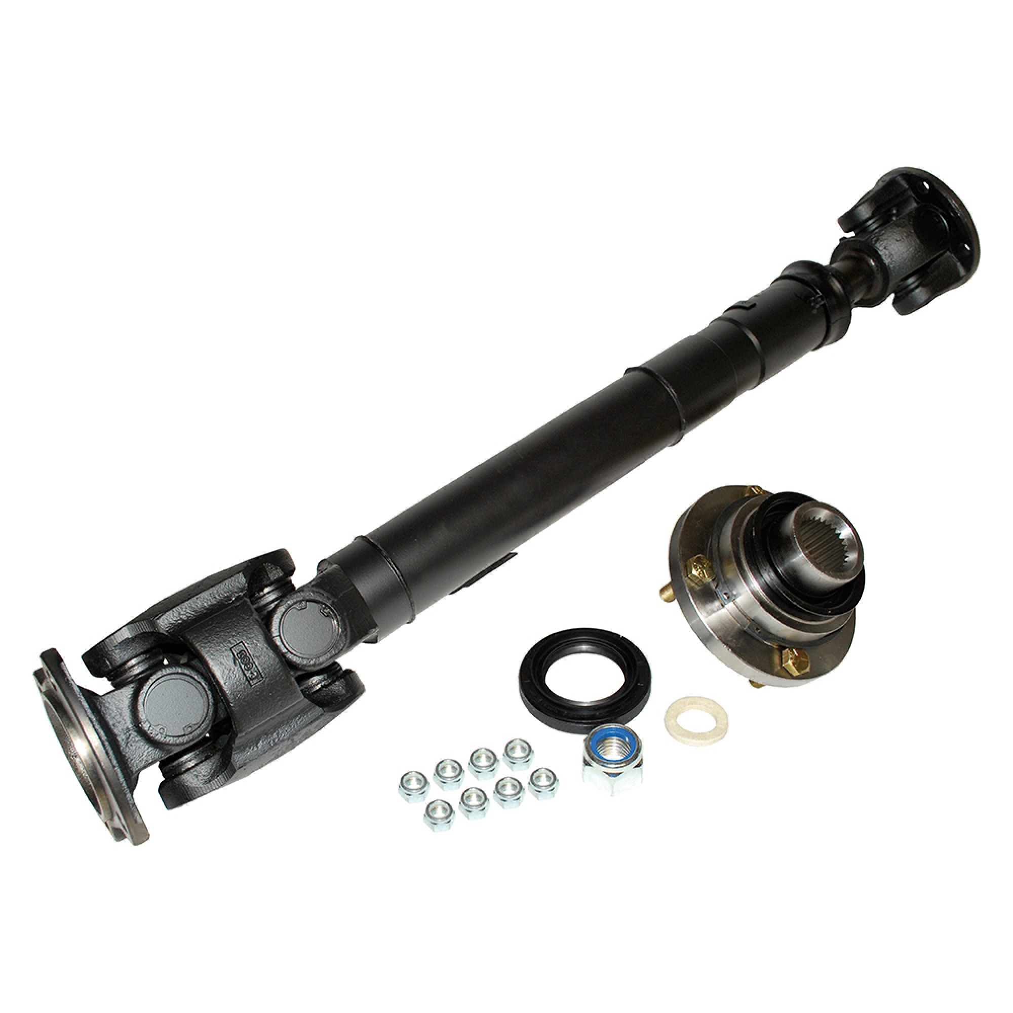 DA6355 - Extreme Double Cardan Front Propshaft with Flange and Fitting Kit L230 Transfer Boxes 300 TDI Onwards
