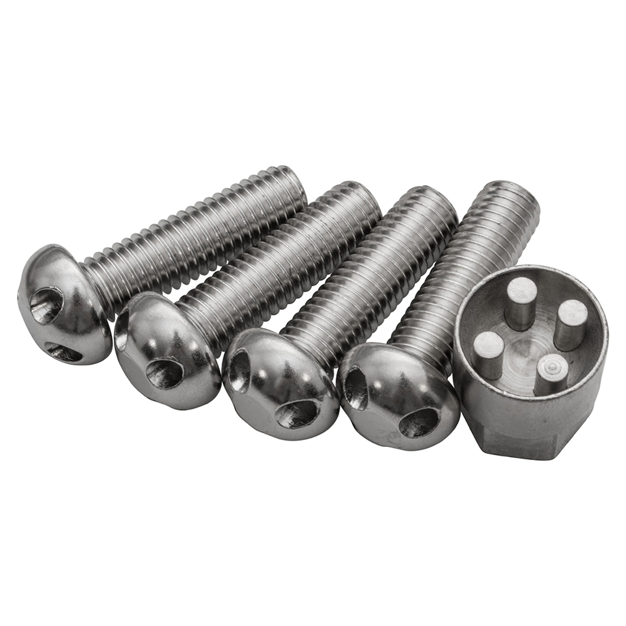 DA7334 - Tamper Proof Bolt Set M10 x 35 Includes 4 Bolts and 1 Key