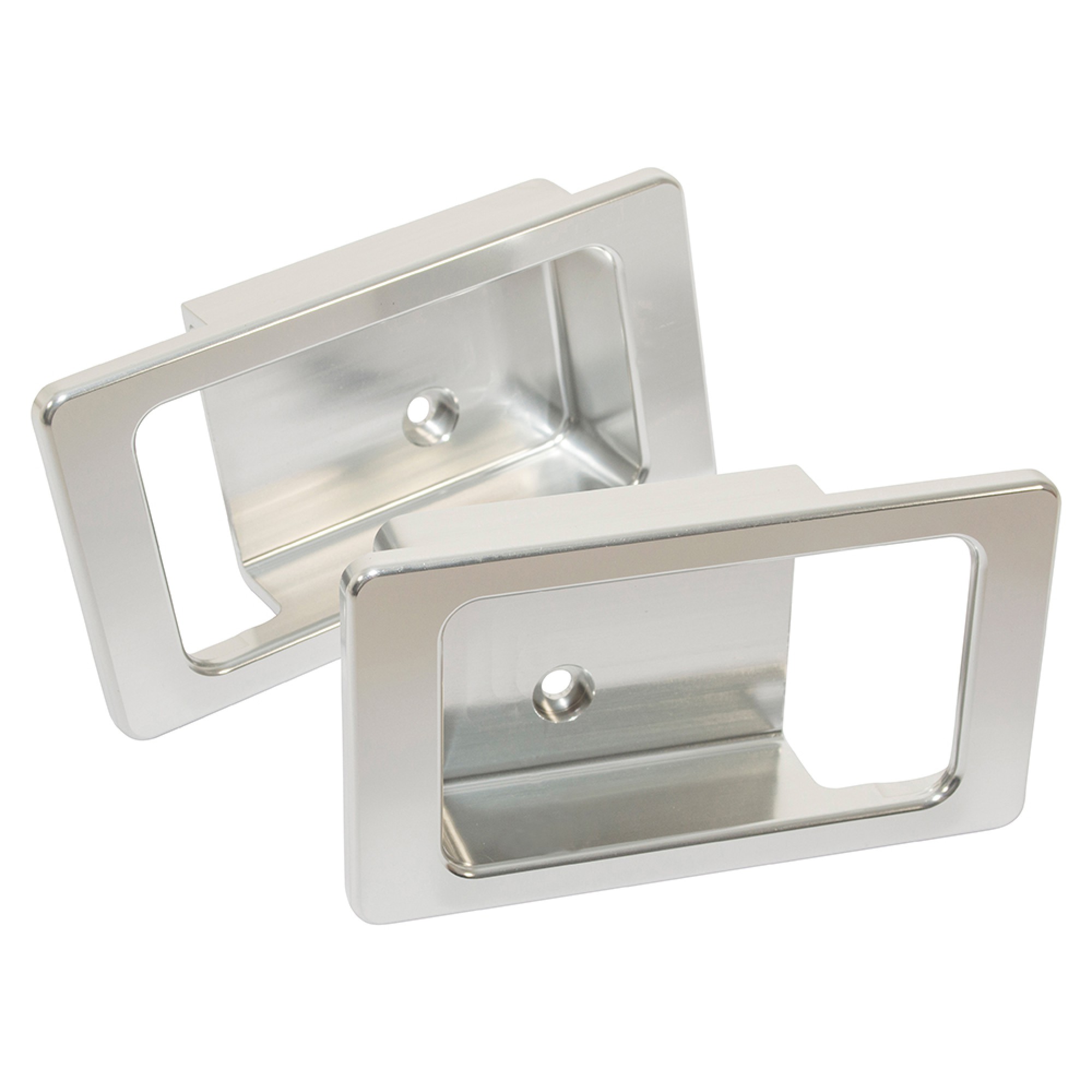 Door Lever Surround Pair Silver for Defender