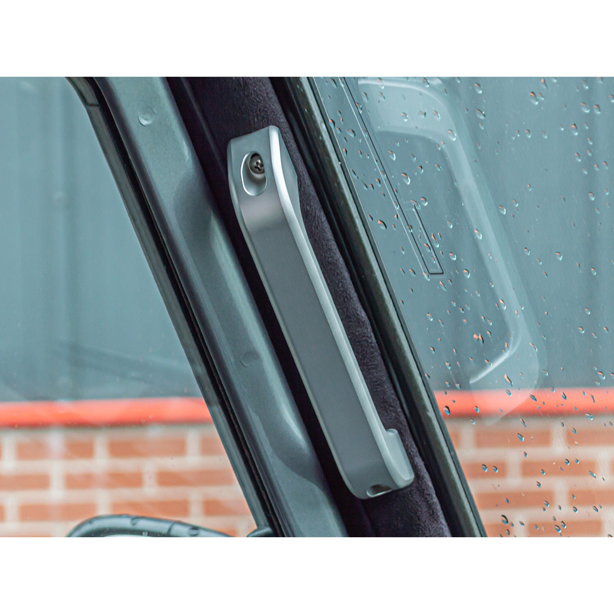 Silver Interior A Post Grab Handle Aluminium Single