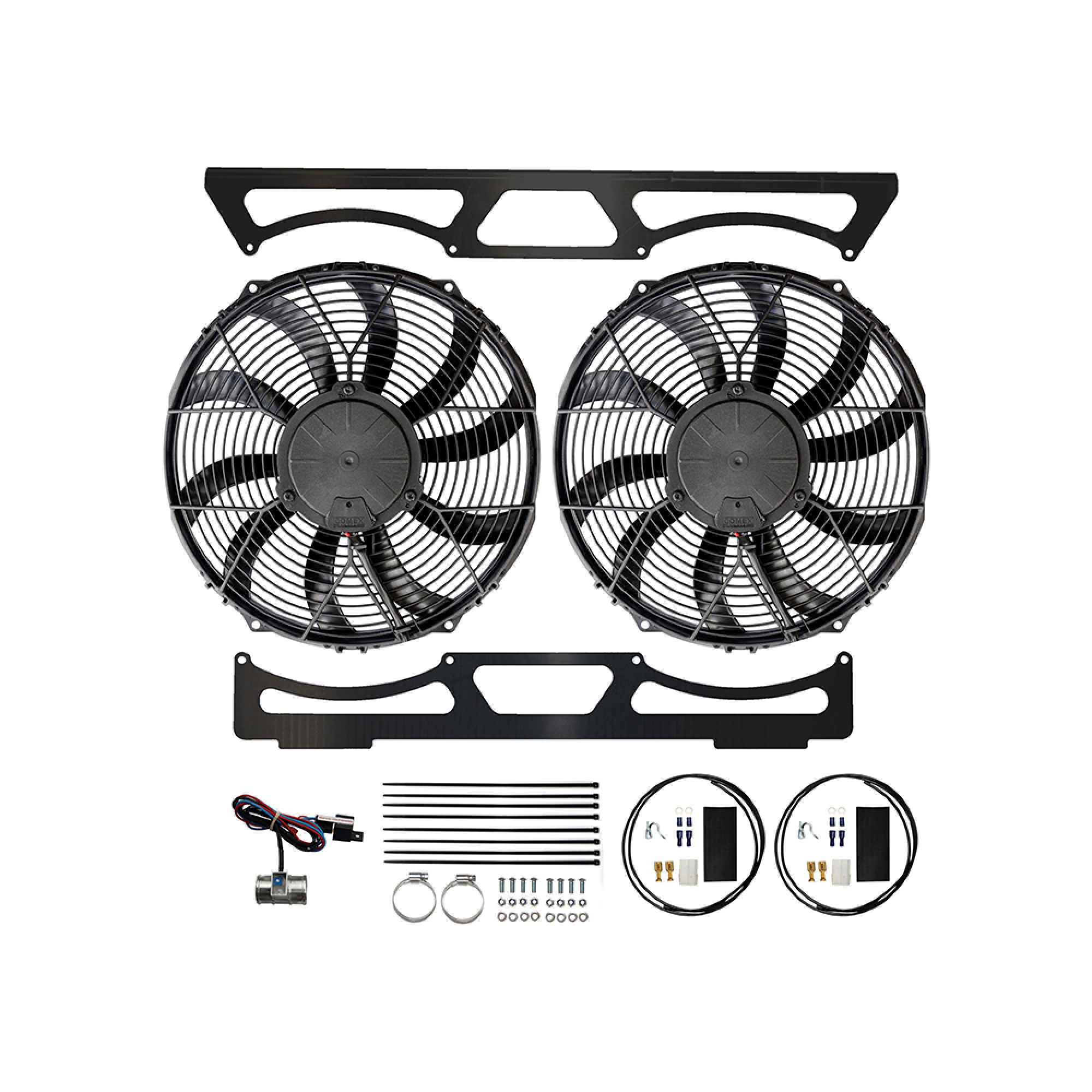 Revotec Electronic Fan Conversion Kit 90/110 V8 2 X12" High Power Suction Fans - DA8966