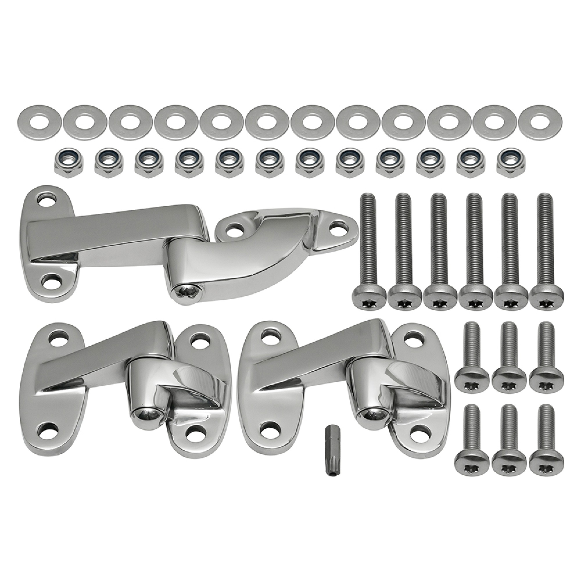 Stainless Steel Polished Rear Door Hinges Defender/Series