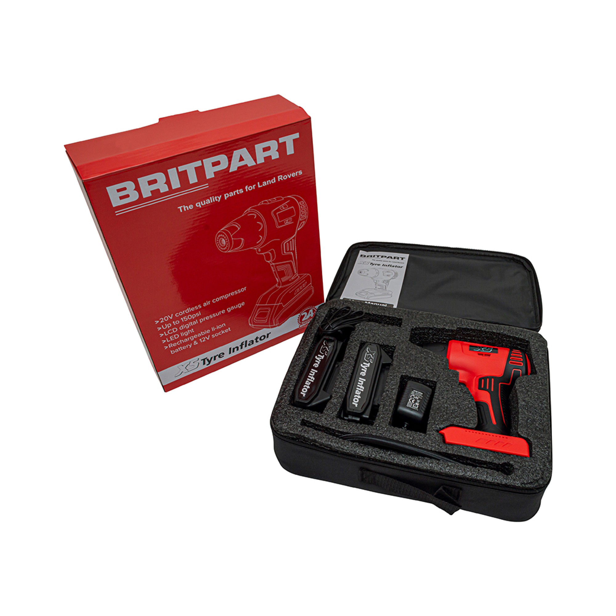 Xs Cordless Tyre Inflator Air Compressor 20V