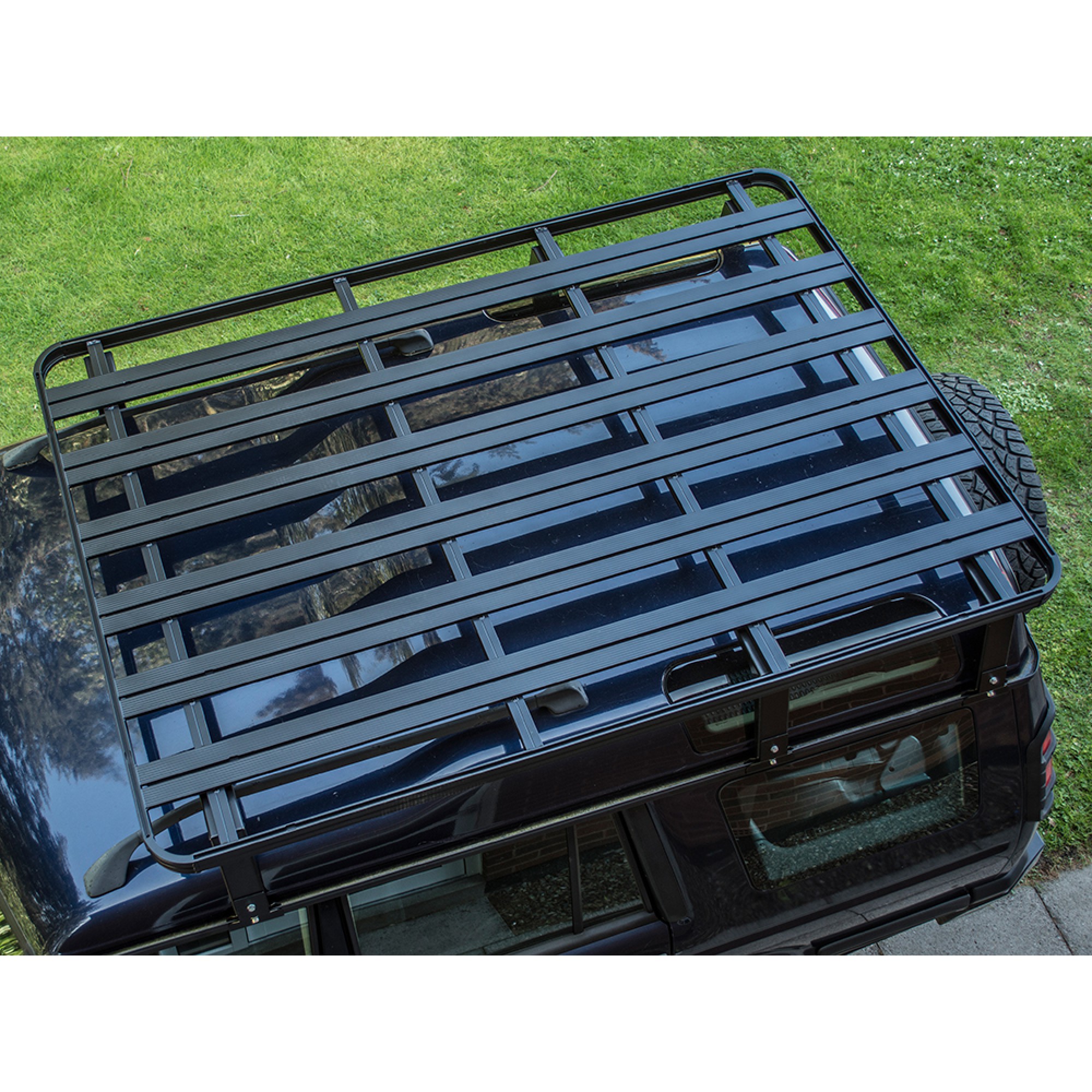 Disco 1 2 Low Profile Full Length Roof Rack for Vehicles with Roof Rails 2050mm Long x1500mm Wide Gutter to Top Of Rack 340mm