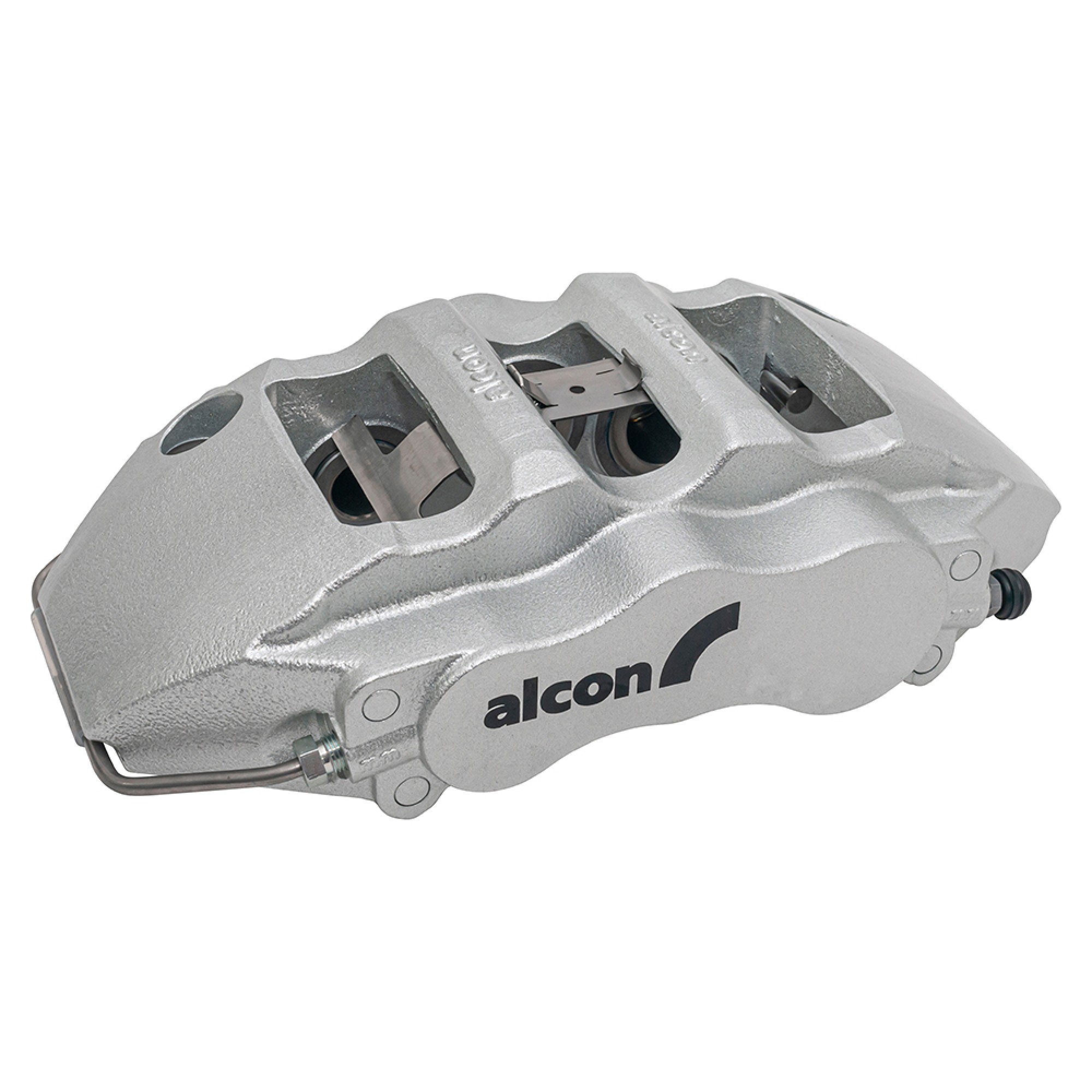 Alcon 6 Piston Front Disc Caliper Kit - Defender 18" Wheels - Silver