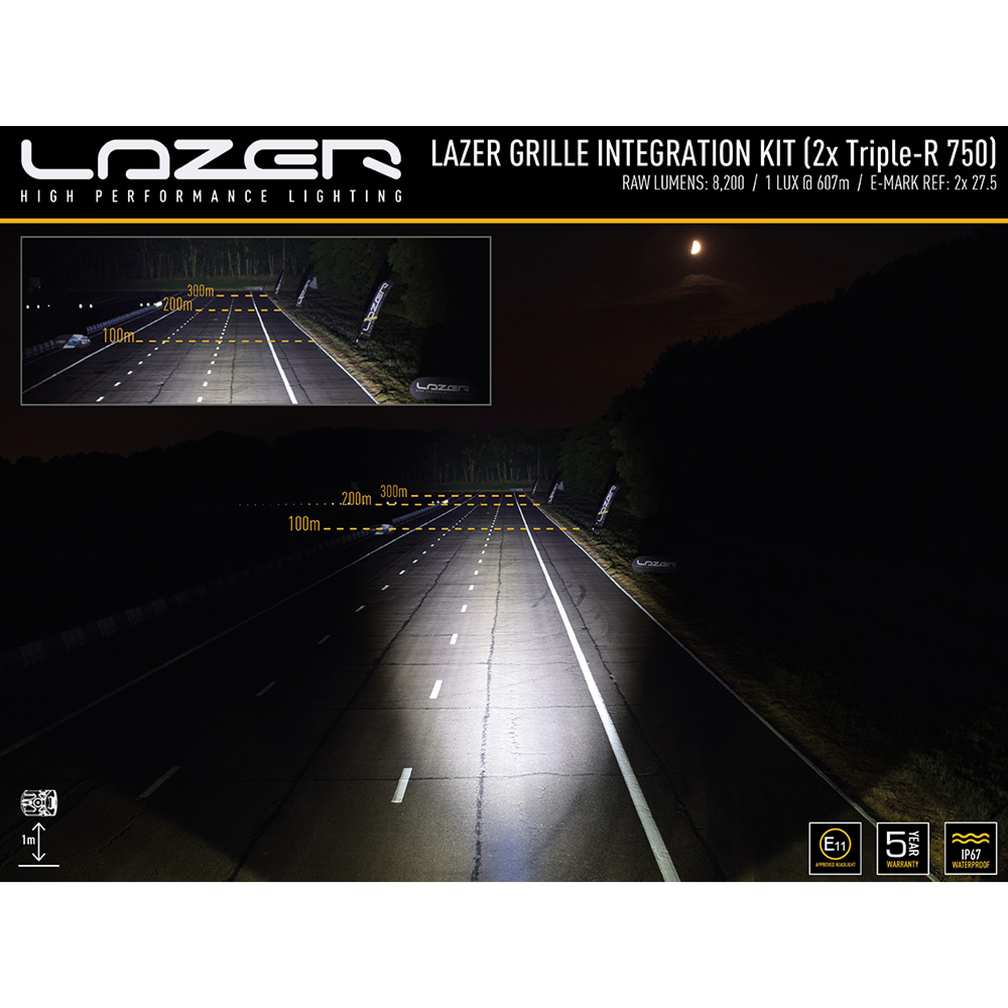 Disco 4 2009+ Grille Mount Kit - Lazer
