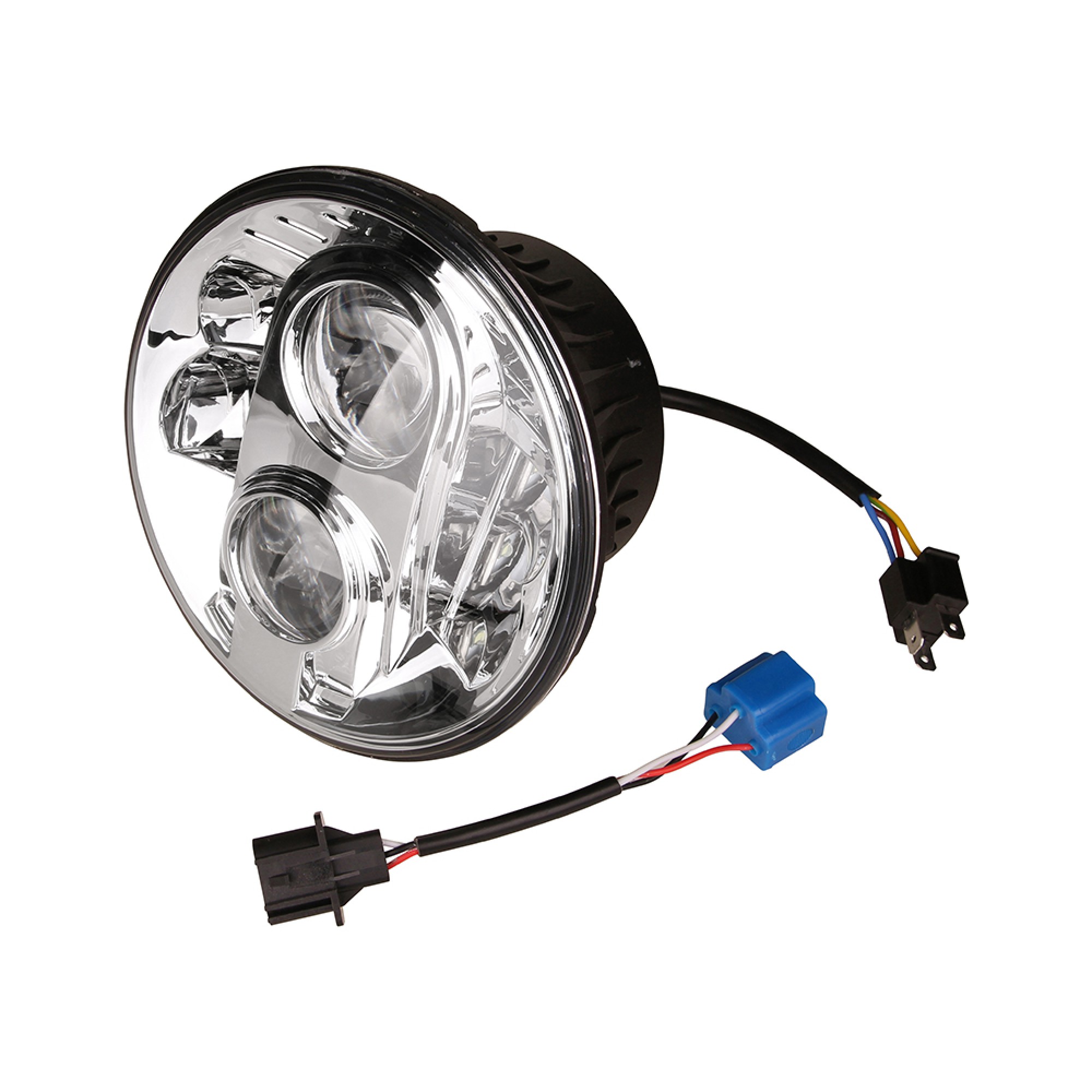 Single Lynx Eye Led Headlamp RHD 7 Inch Round Dot & E Marked