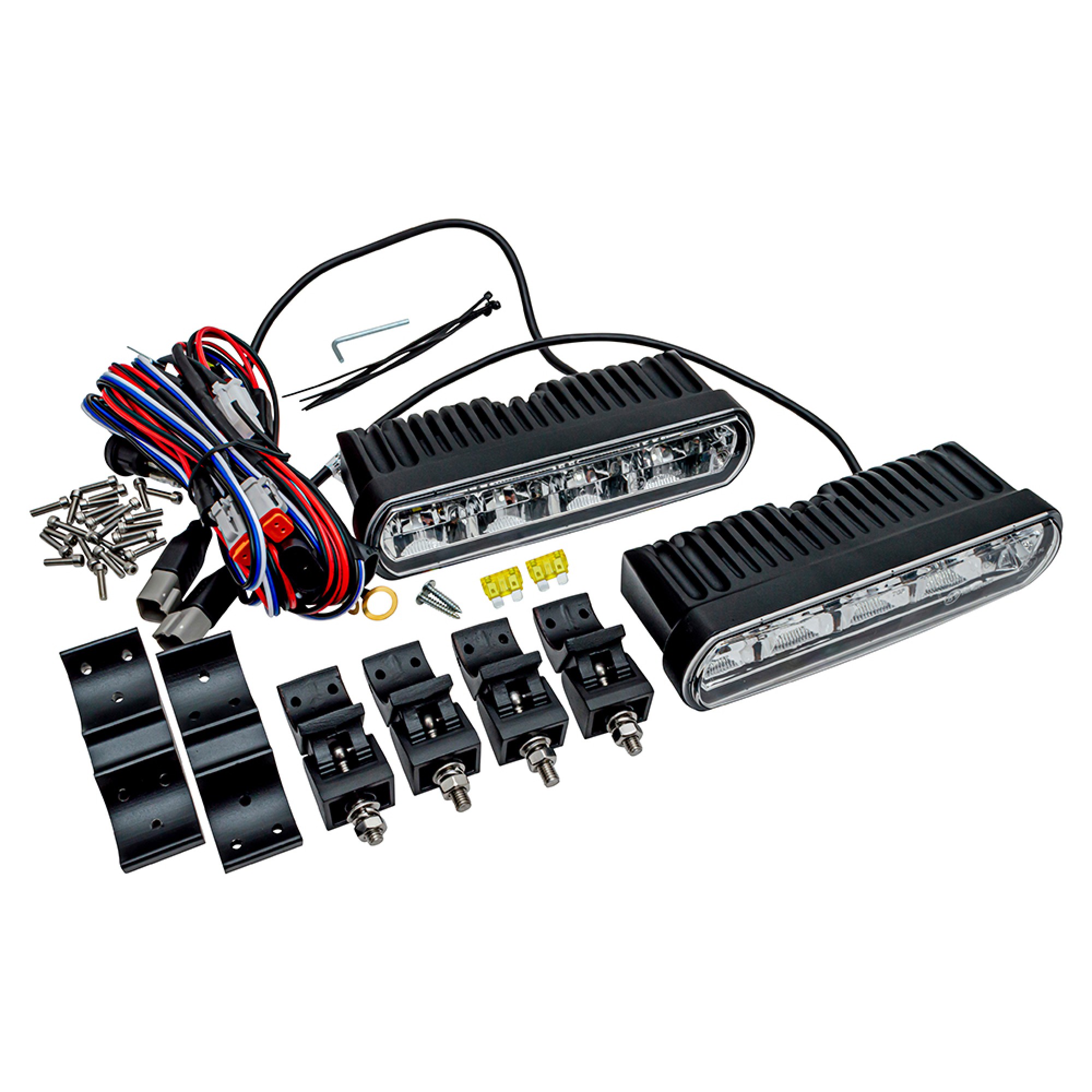 Double 40W Led Driving Light Bars 222 x 55 x 100mm