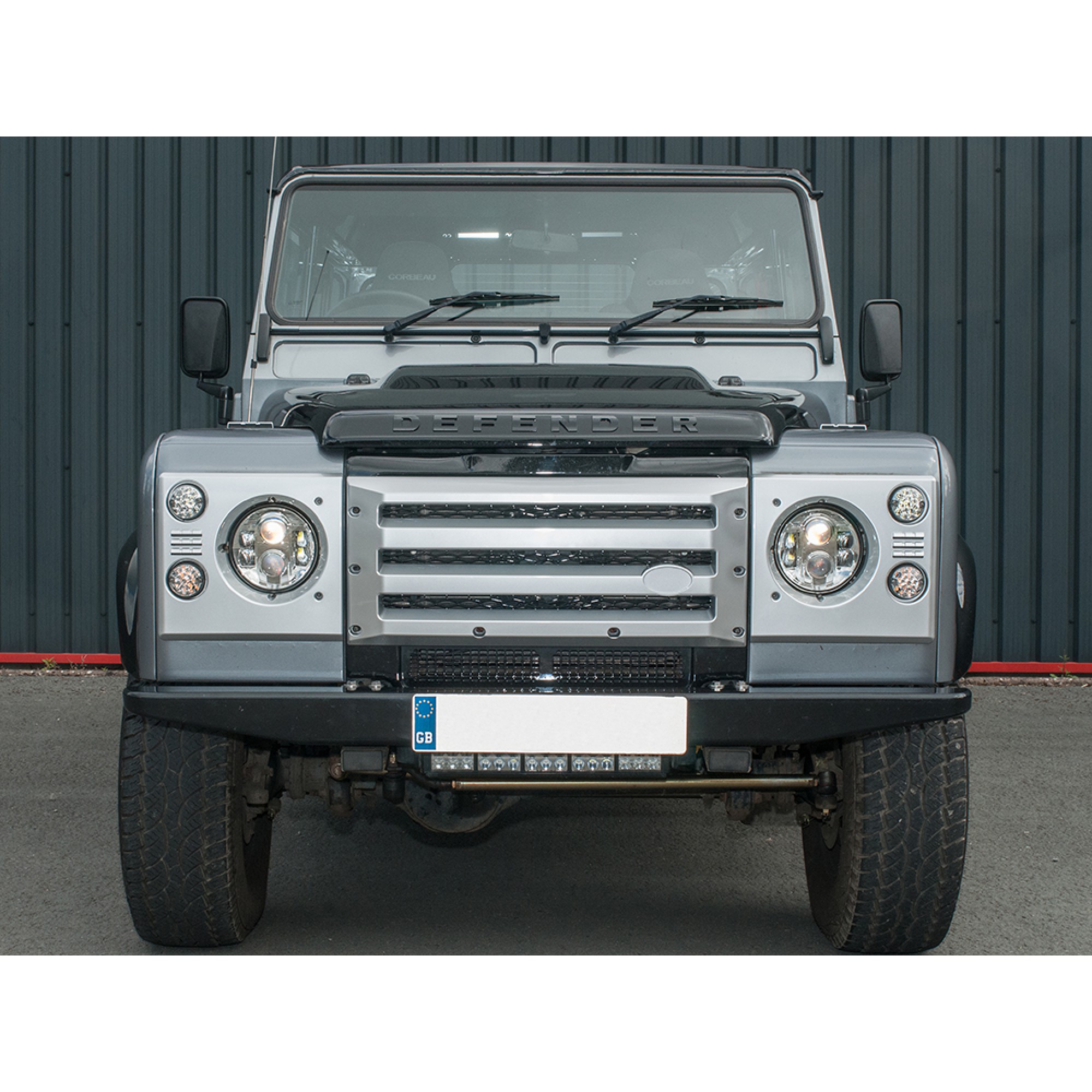 Xs Front Grill and Lamp Cover Set Silver with Black Mesh