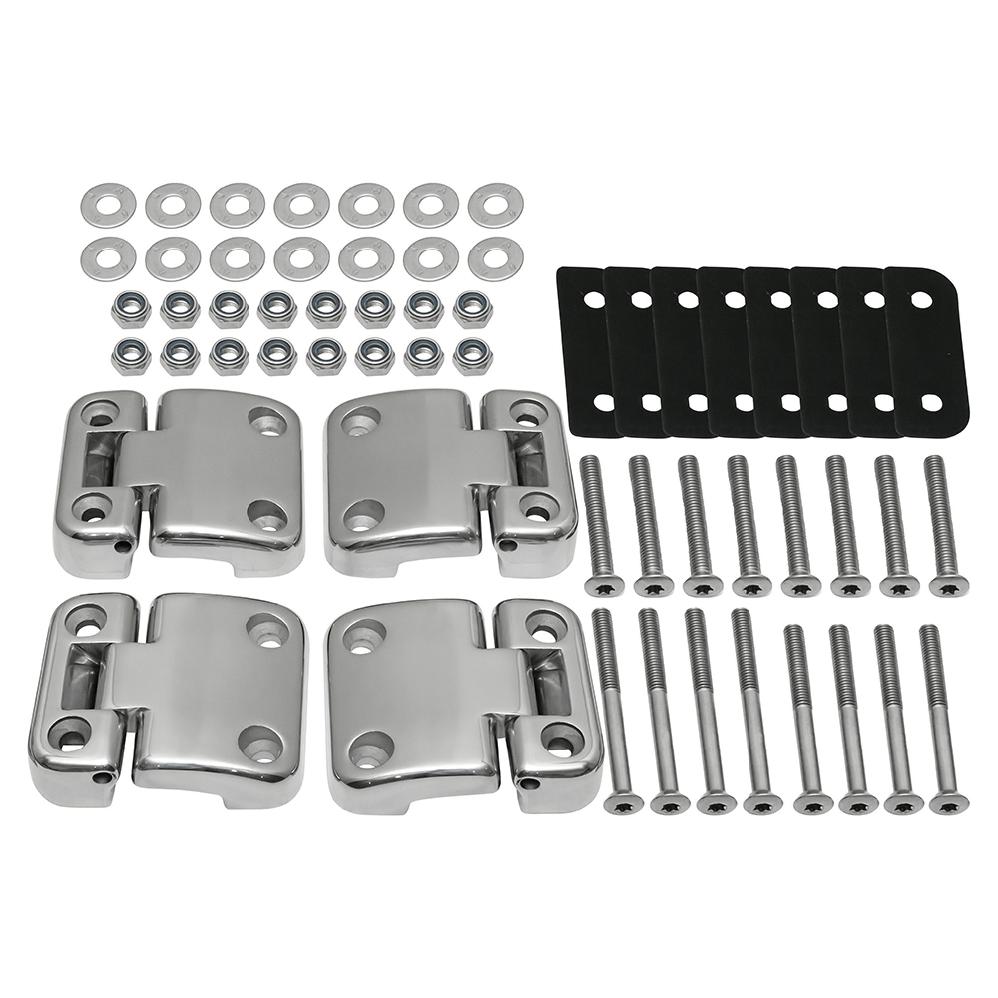 Second Row Stainless Steel Door Hing Kit Set 4 for Defender